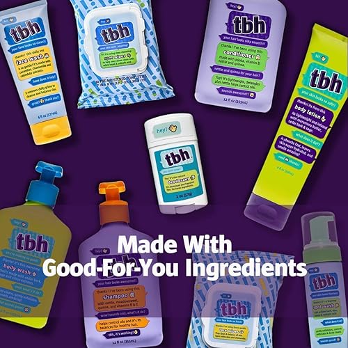 Tbh Kids Spot Foam Face Cleaning Spot Wipes For Kids, Preteens, And Teens With Sensitive Dry Oily Skin - Gentle Facial Cleanser