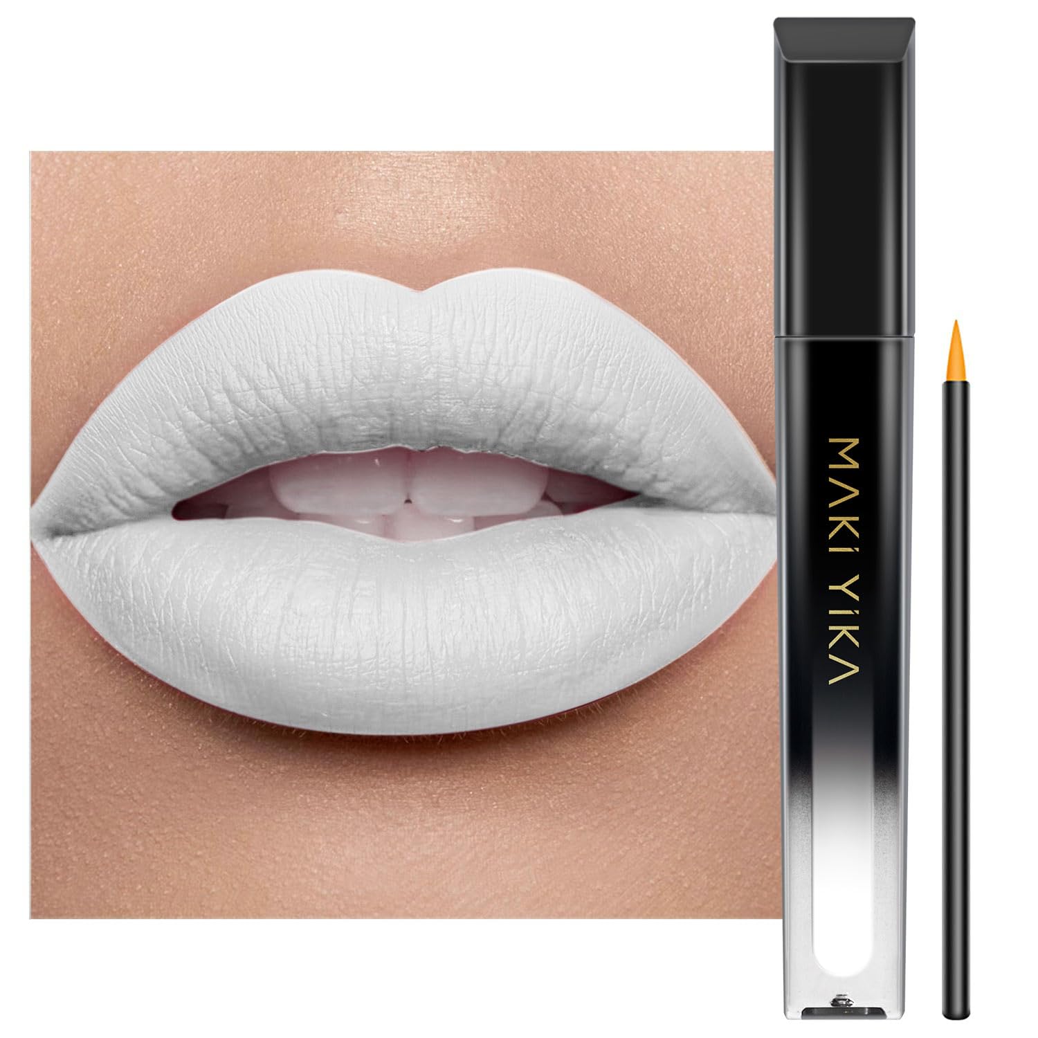 Maki Yika White Lipstick For Women Color Stay Long Lasting Lipsticks No Smudge Matte Liquid Lipstick Transferproof Cruelty-Free