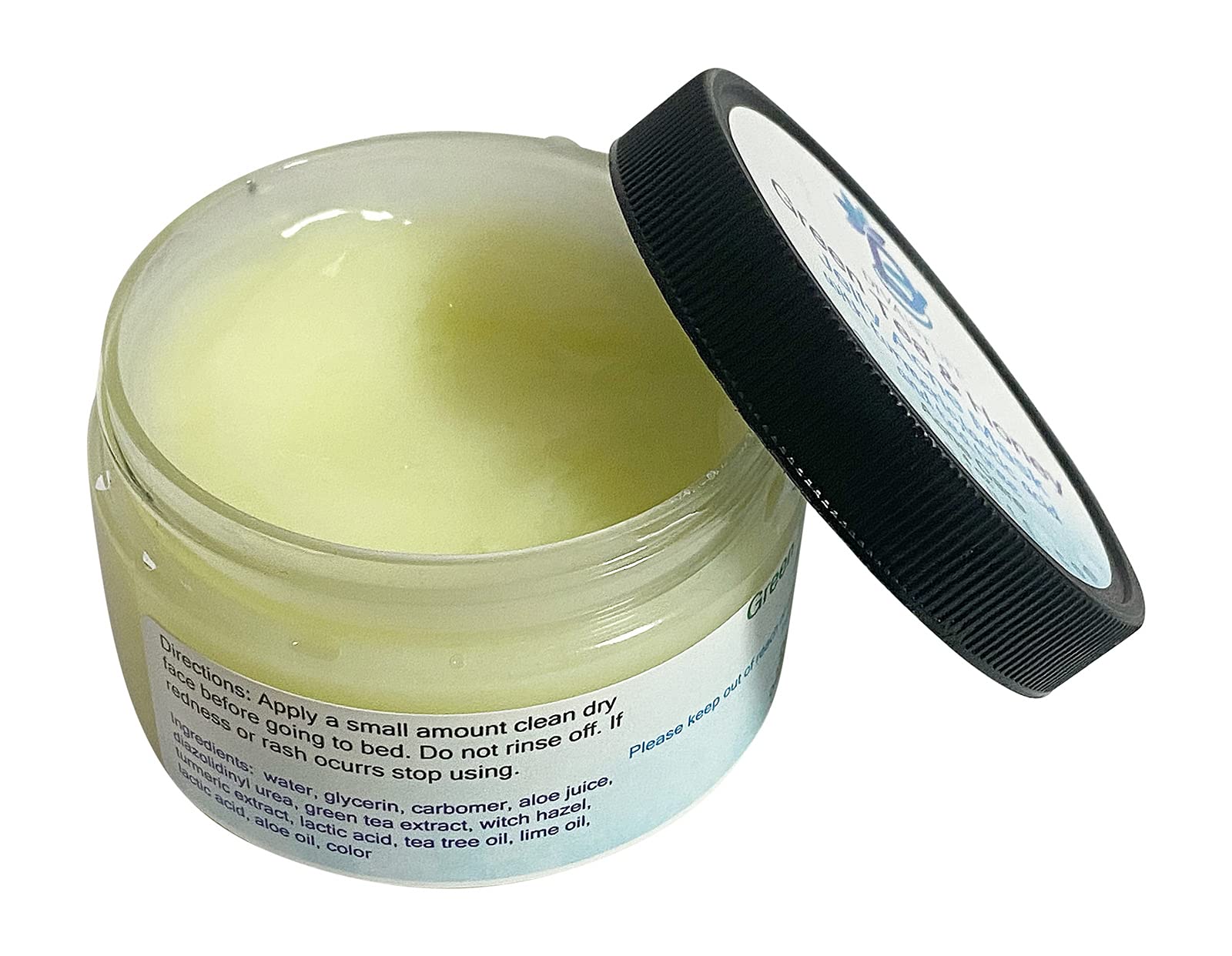 Diva Stuff Green Tea and Honey Jelly Acne Mask, With Turmeric, Lactic Acid and Tea Tree, 4 oz