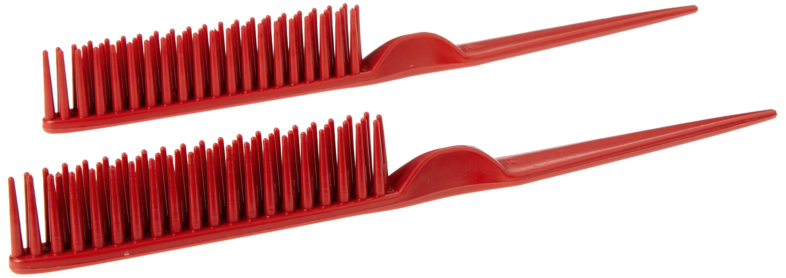 CocoBlack Naturals 3 Row Styling Comb For Detangling, Defining And Separating Curls (Red)