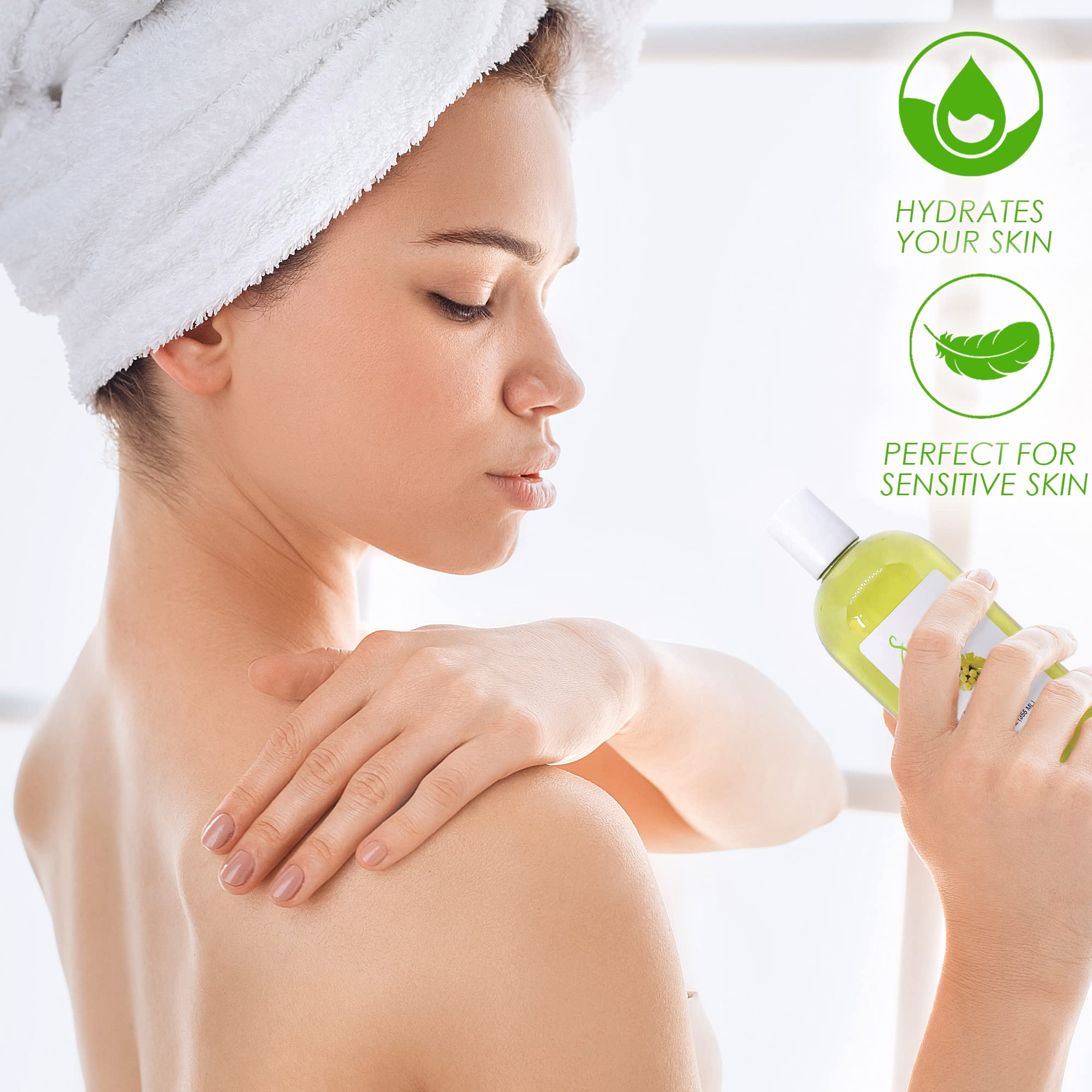 Grapeseed Oil Cold Pressed Unrefined | 100% Natural Available In Bulk | Carrier For Essential Oils, Face, Skin, Hair Moisturizer
