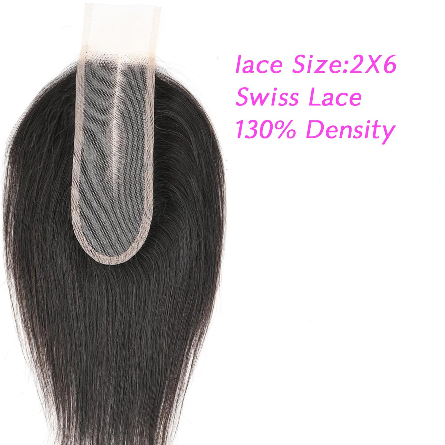 Selina Lace Closure 2X6 Closure Brazilian Straight Lace Closure Lace Closure Human Hair Lace Closure Free Part Natural Hair Colo