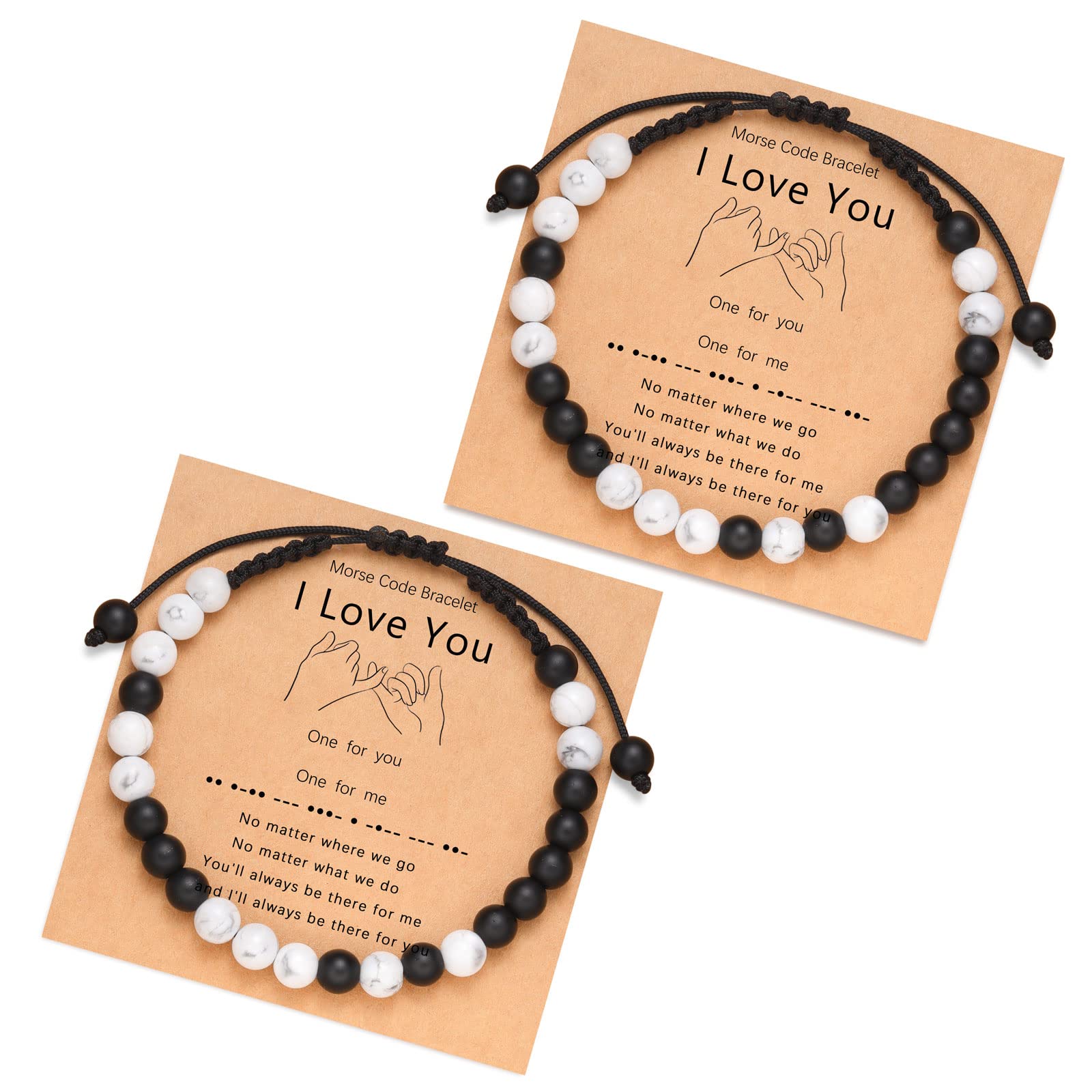 UNGENT THEM Matching Couples Bracelets Morse Code Boyfriend Girlfriend Long Distance Relationship Christmas I Love You Valentine