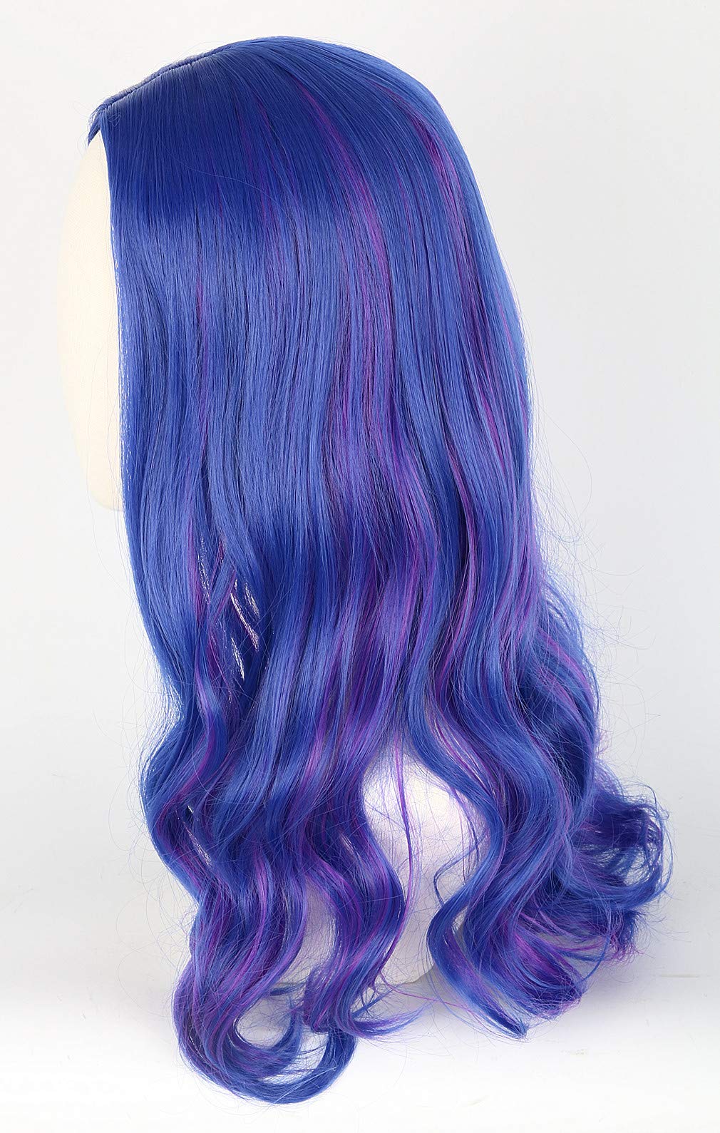 Topcosplay Kids Wig For Girls Blue And Purple Wig Halloween Costume Cosplay Wig Long Wavy