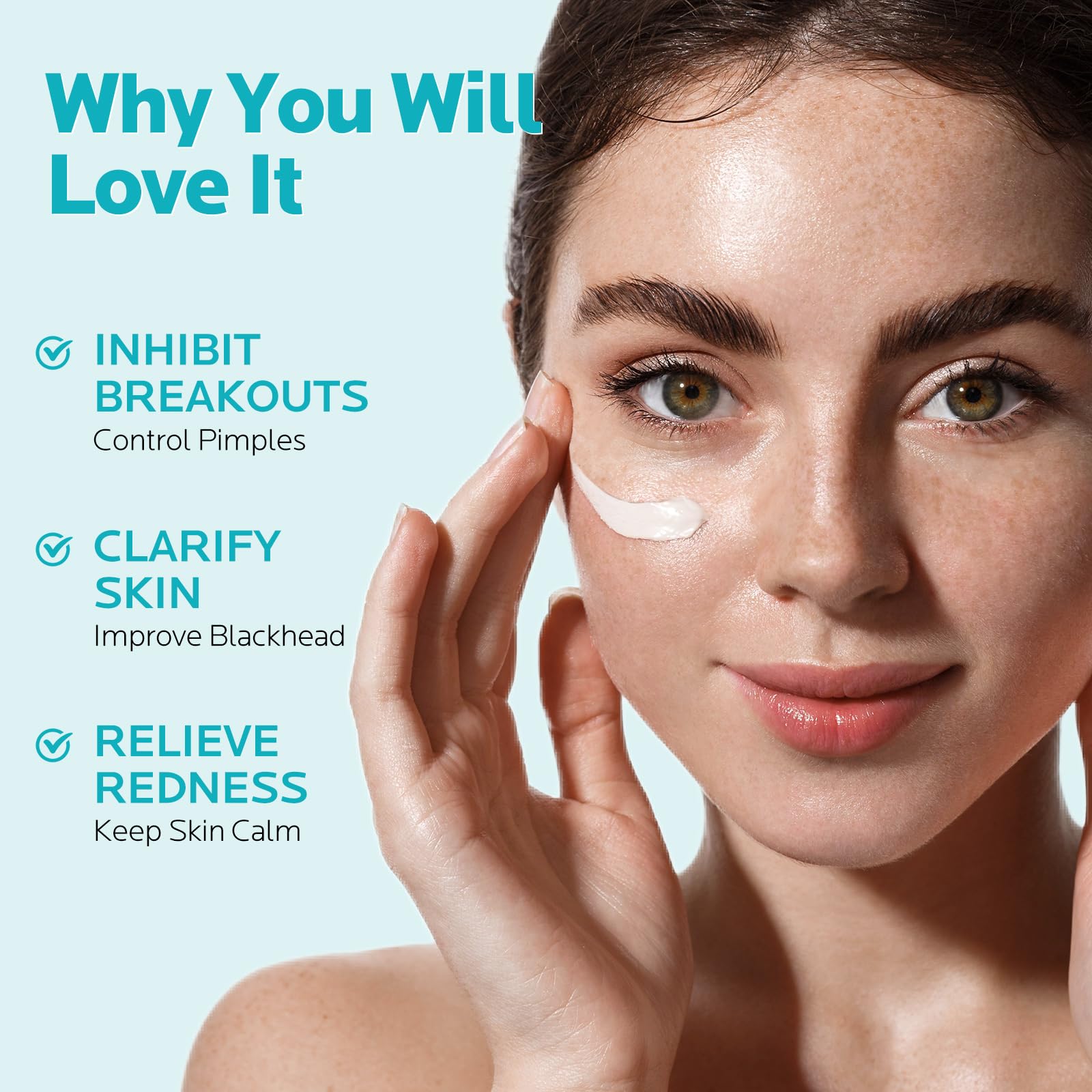 ZealSea Azelaic Acid 10% Facial Cream, for Redness Relief Face, Rosacea Acne Treatment, Pimple Pigmentation Blackhead, Balance E