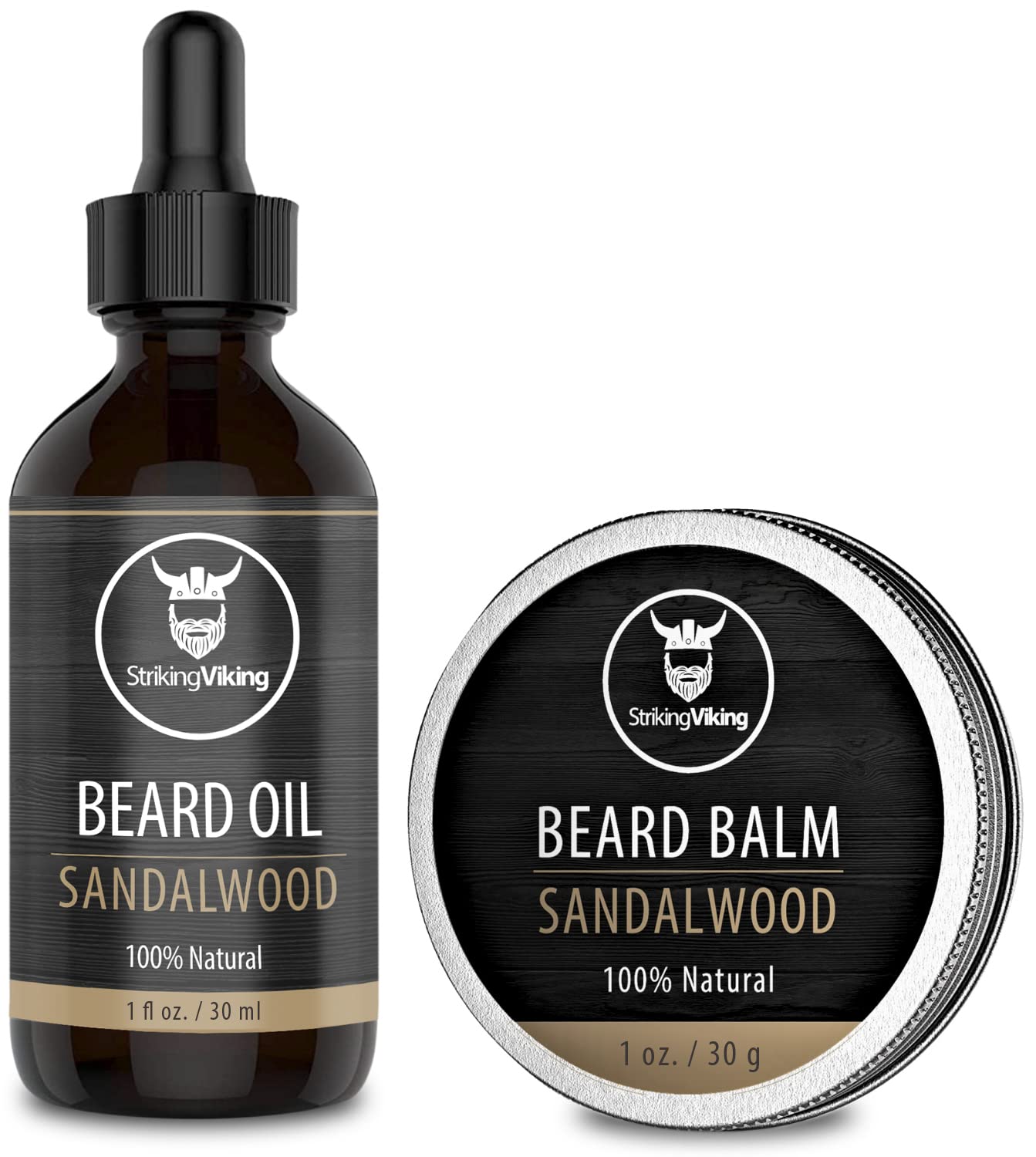 Striking Viking Beard Oil And Balm - Men'S Beard Grooming Kit With All-Natural Beard Oil And Leave In Beard Balm Conditioner - E