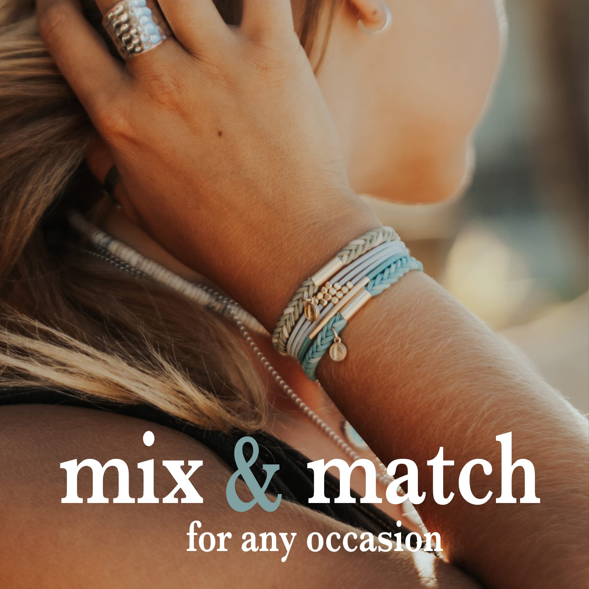 K'lani Discover Bracelets for Women - Elastic Bracelets and Boho Hair Ties - Cute Hair Ties for Women and Hair Tie Accessories -