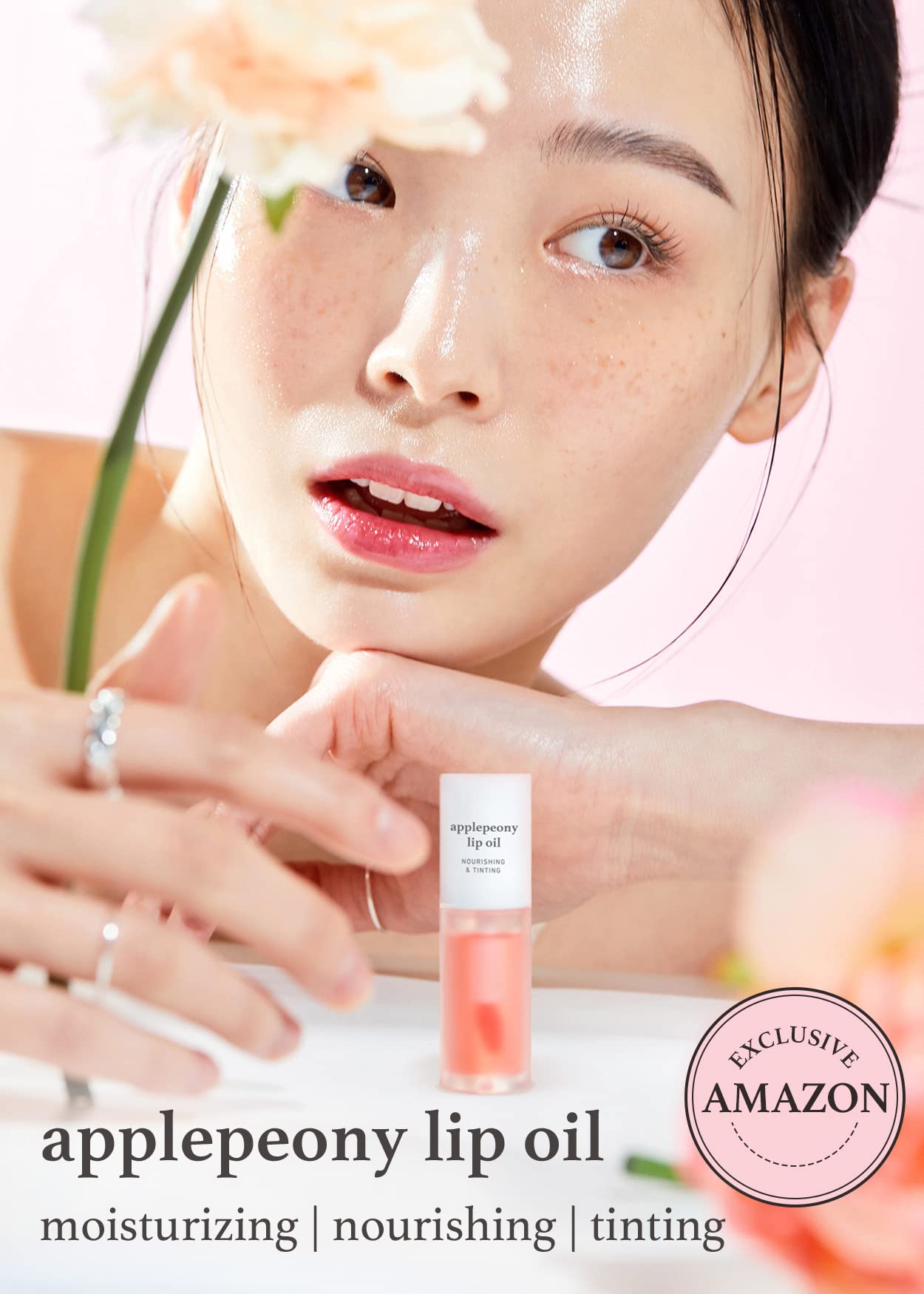 Nooni Korean Lip Oil - Applepeony | Lip Stain, Gift, Long-Lasting, Moisturizing, Plumping, Revitalizing For Dry Lips, Waterproof