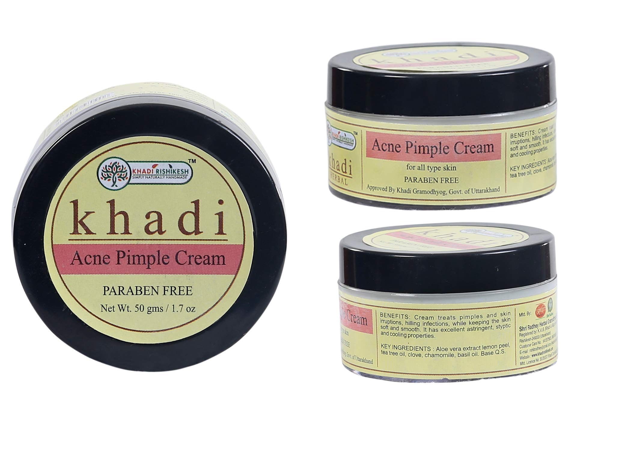 Khadi Rishikesh Herbal Acne Pimple Cream 50 Gm