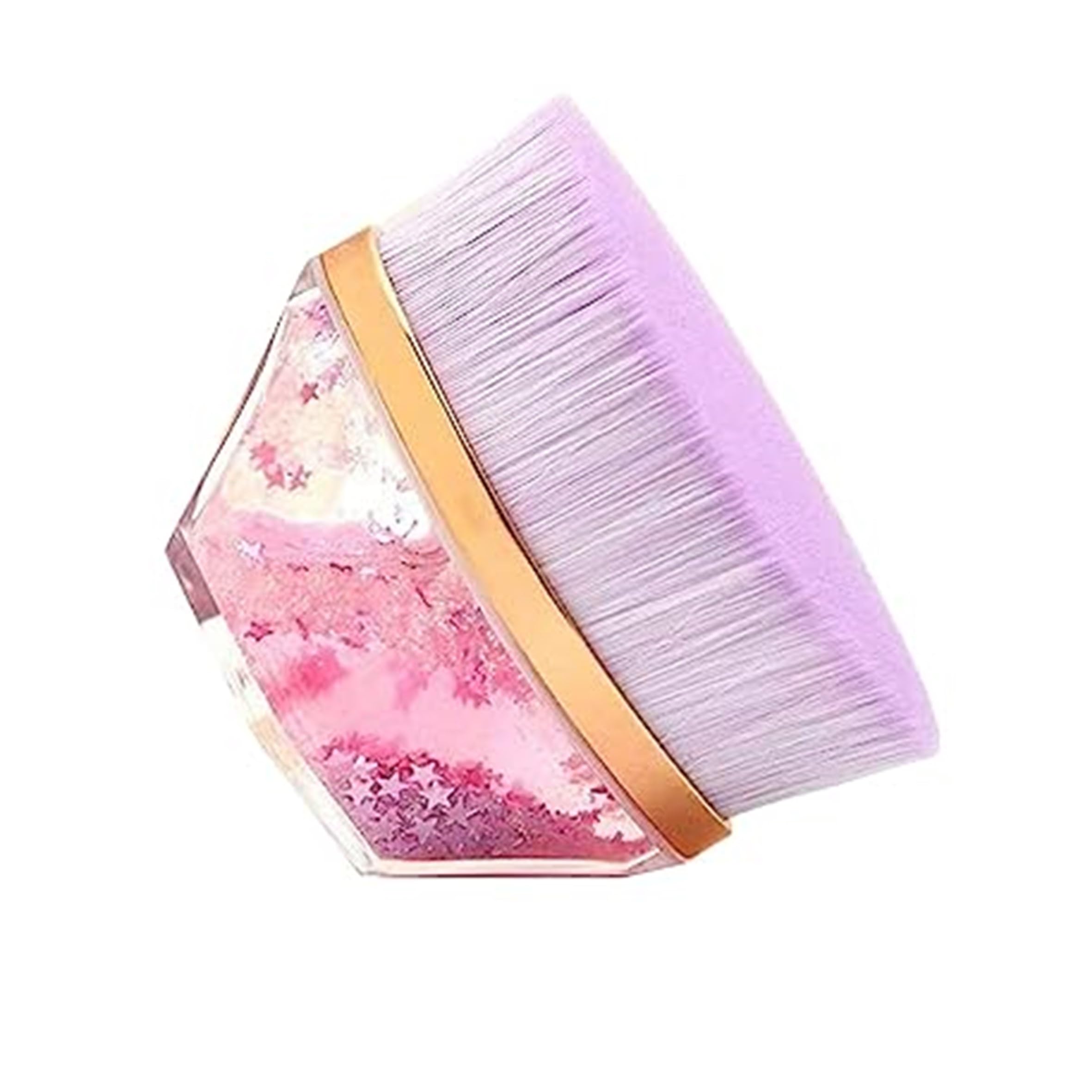 Trendy Look Makeup Brush, Kabuki Hexagon Face Blush Liquid Powder Foundation Brush/Dusting Brush With Protective Case