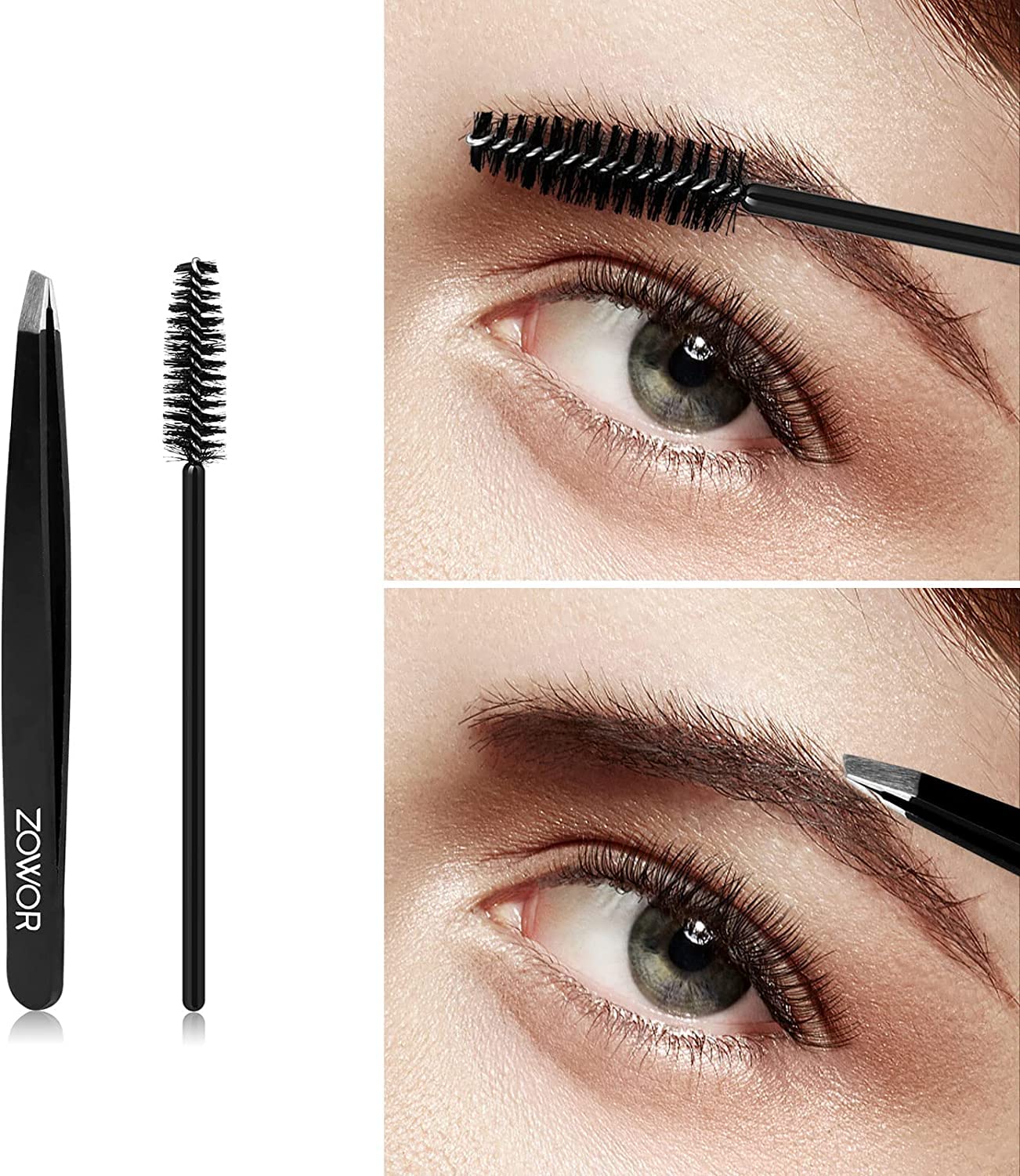 Zowor Eyelash Curler with Comb Fit All Eye Shape Curved Eyelash Curlers,Natural and Long Lasting Lash Curler for Women Make Up G