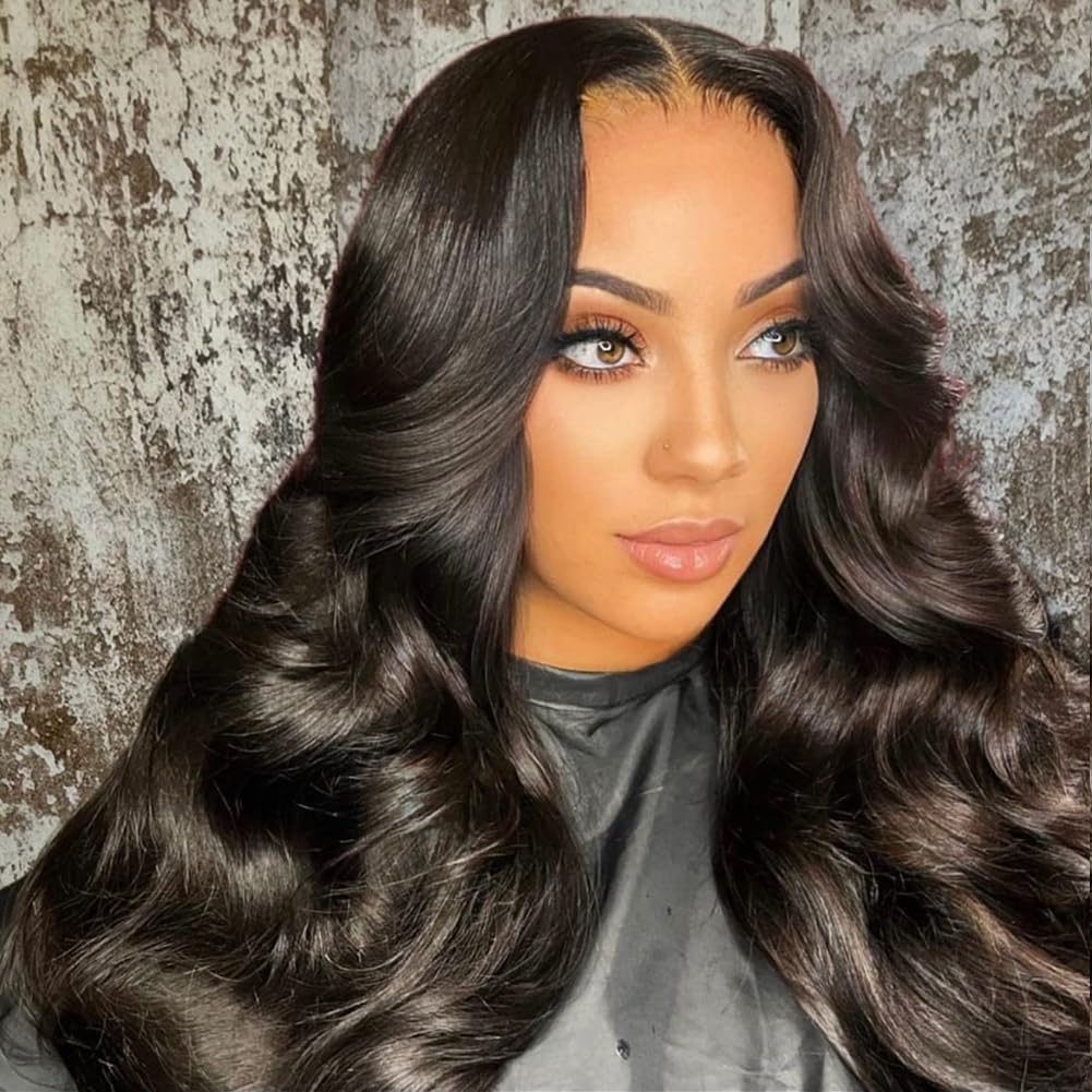 Beeos Body Wave Hd Lace Frontal Wig 13X6 Full Frontal Human Hair Wig Pre Plucked Hairline Bleached Knots 180% Density Single Kno