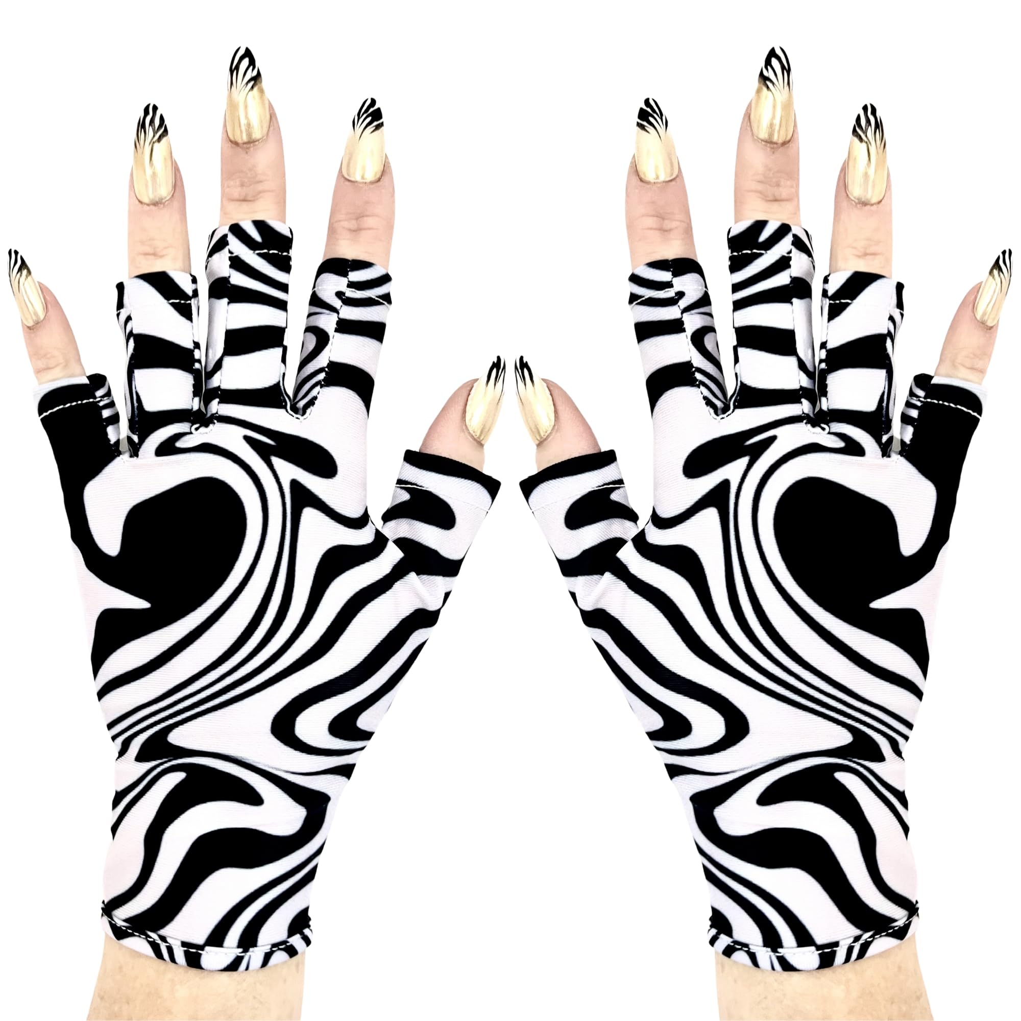 ManiGlovz Large New Psychodelic Trip UV Protection Nail Gloves