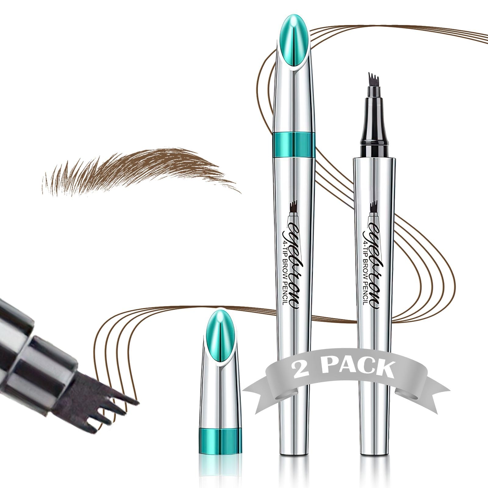 Eyebrow Pencil Eyebrow Microblading Pen - Liquid Eyebrow Pen Micro 4 Point Brow Pen Lift & Brow Pencil Snatch, Eye Makeup Long-L