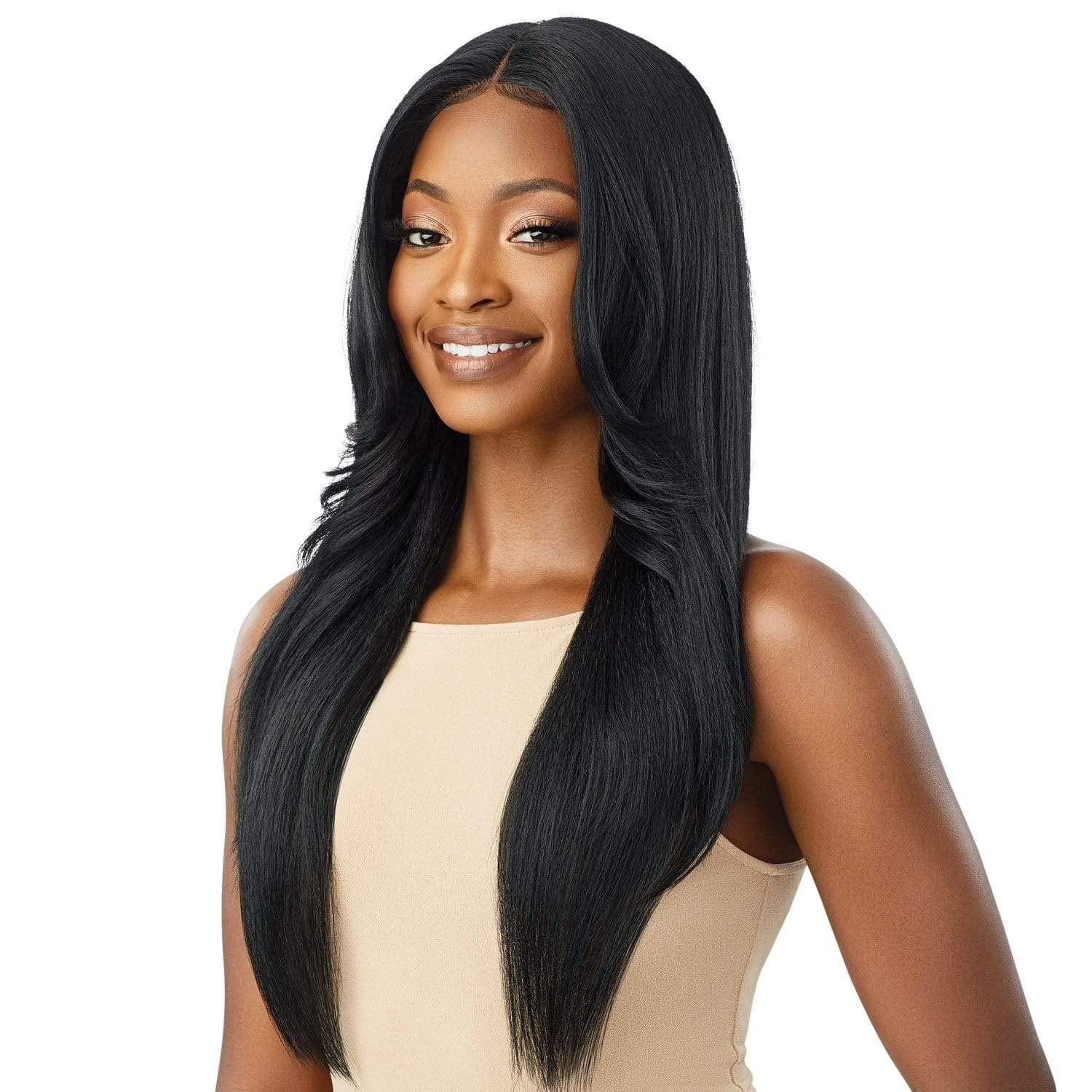 Outre Lace Front Wig - KIMORA, Synthetic Hair, HD Transparent, Ginger Brown