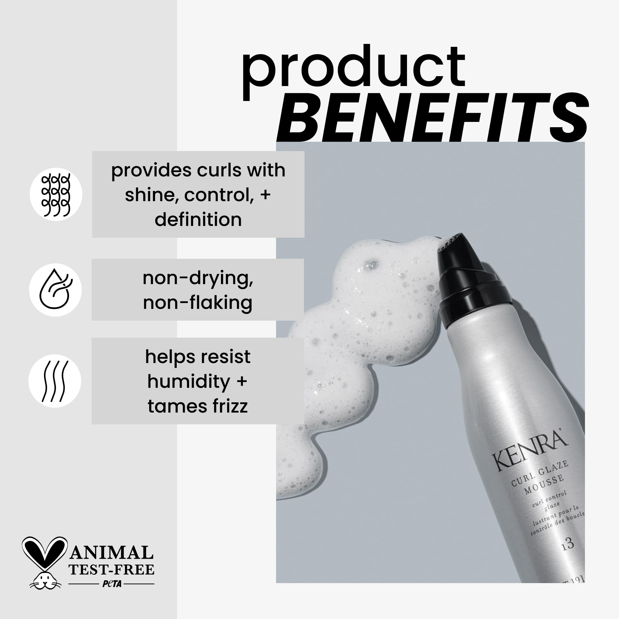 Kenra Curl Glaze Mousse 13 | Curl Control Glaze | All Hair Types | 6.75-Ounce (Pack Of 1)