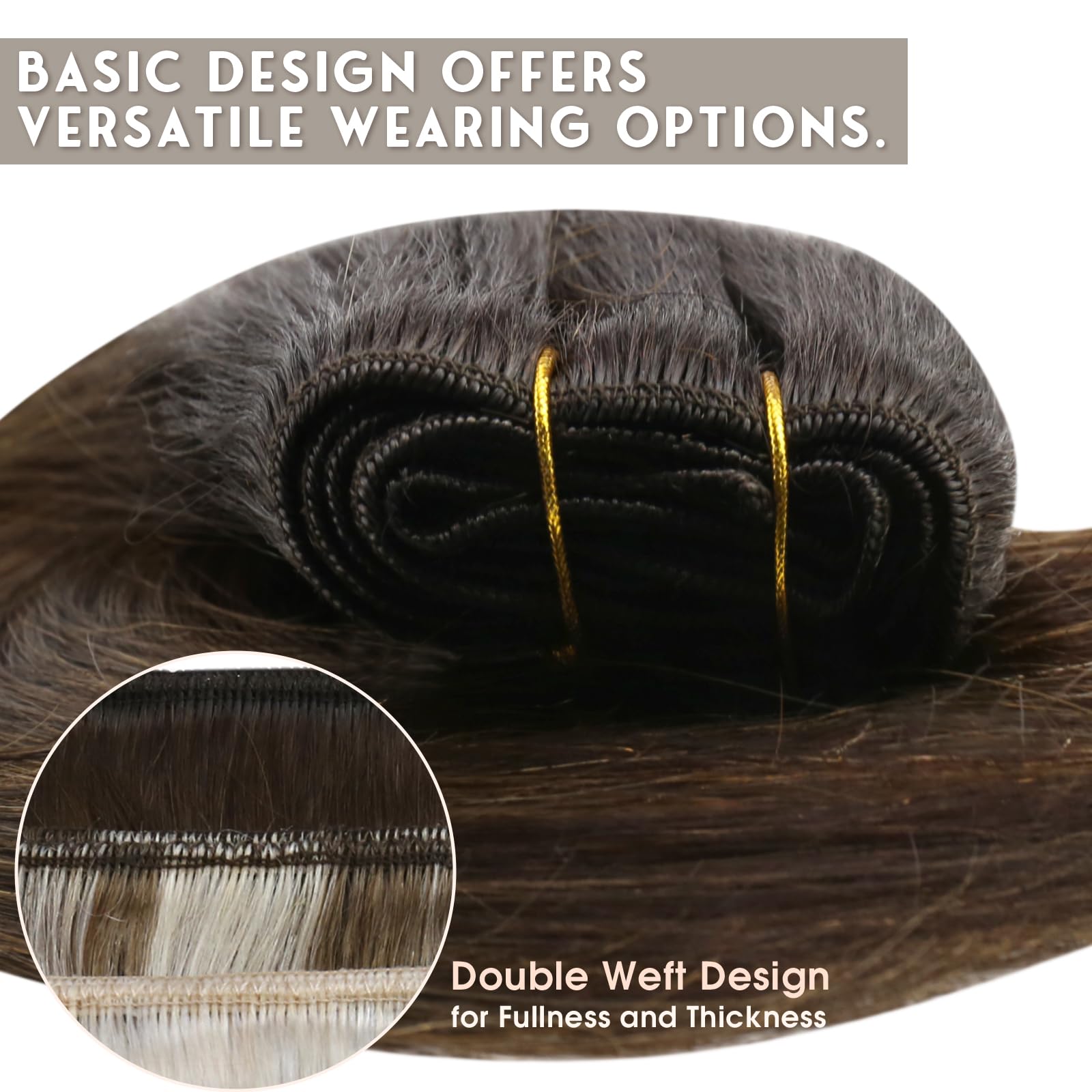 Sunny Human Hair Extensions Sew In Brown Straight Hair Extensions Real Human Hair Weft Balayage Brown Sew In Hair Extensions Rea