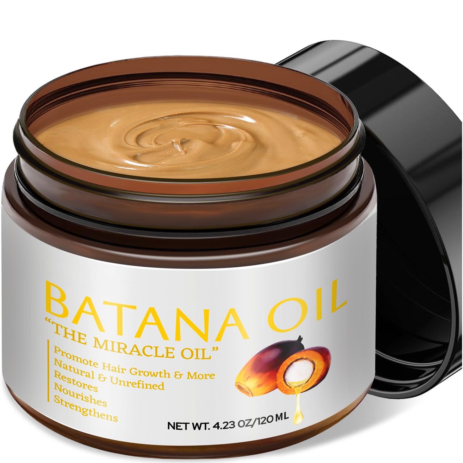 MOVRLYN 100% Natural Raw Batana Oil for Hair Growth, Unrefined & Organic Dr Sebi Hair Growth Oil From Honduras, Prevents Hair Lo