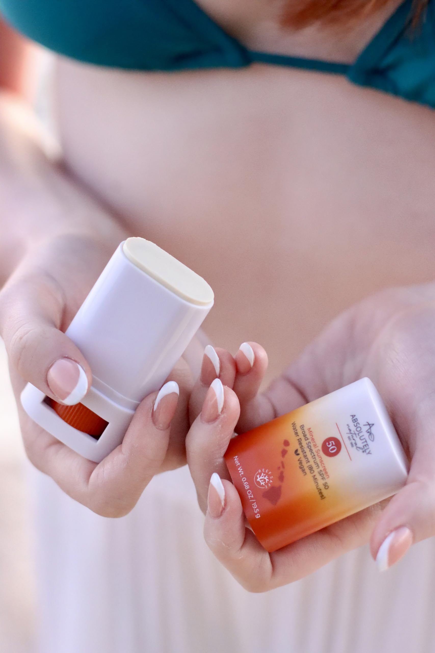 Absolutely Natural Spf 50 Mineral Sunscreen Stick With Rose Hips Oil, Cruelty Free And Reef Safe, Vegan Blend For Face And Body,