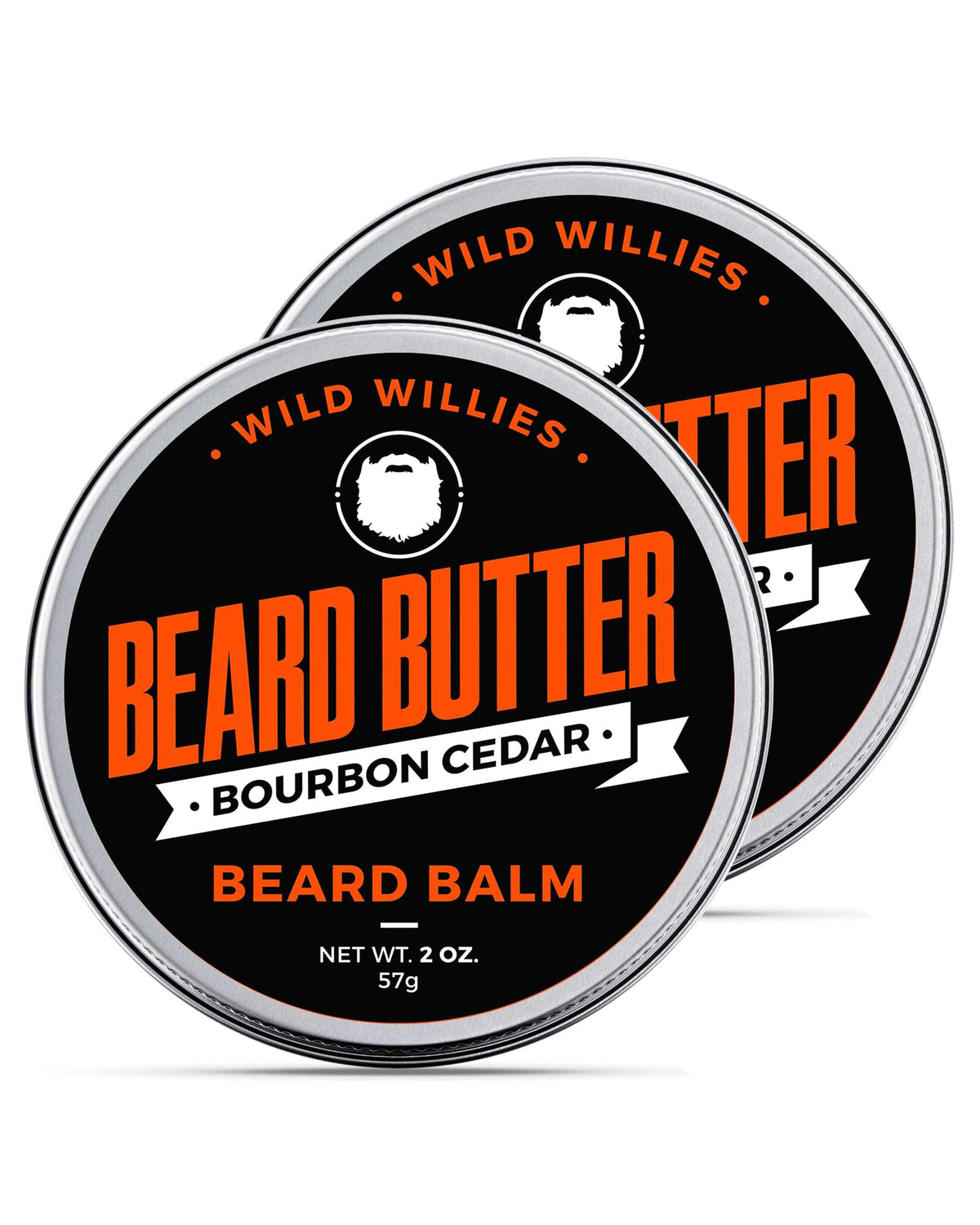 Wild Willies Beard Butter 2 Pack Bourbon Cedar, 2 Oz