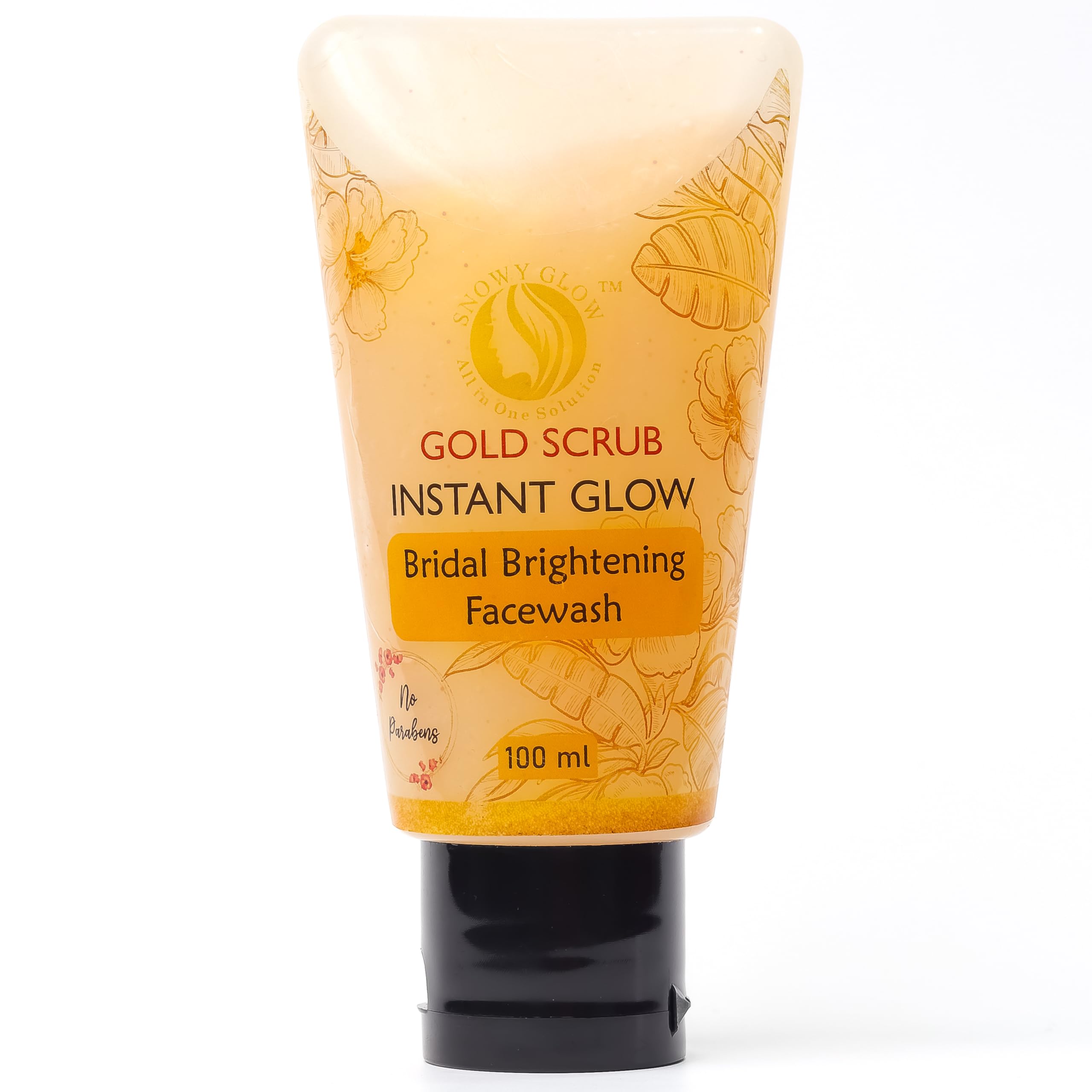 Snowy Glow 24K Gold Brightening Facewash For Reduce Dark Spots & Pigmentation, Lightens Skin Complexion For All Skin Types Face 