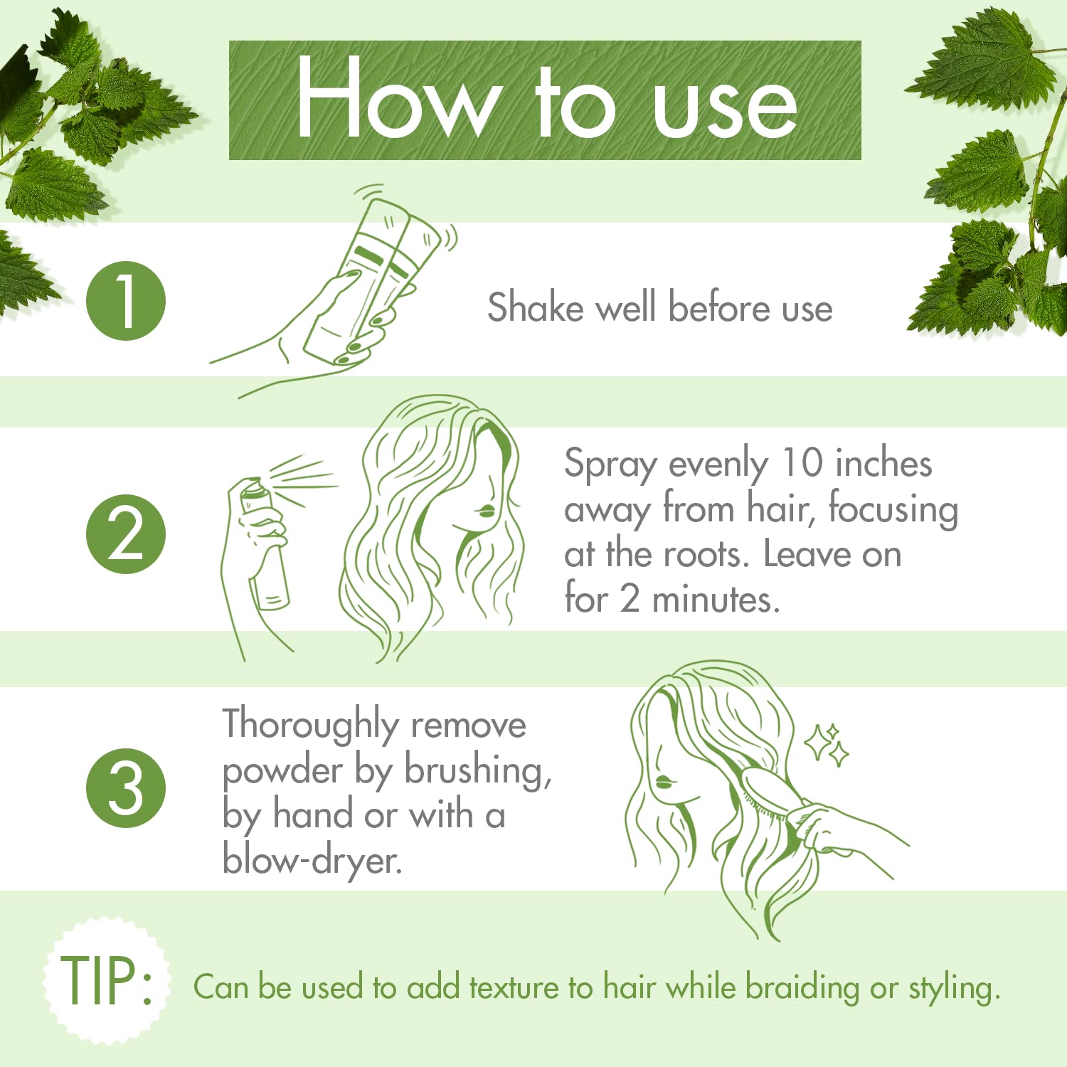 Klorane Dry Shampoo With Nettle and Natural Tint, Nettle for Brunette, Oily Hair and Scalp, Regulates Oil Production, Paraben &