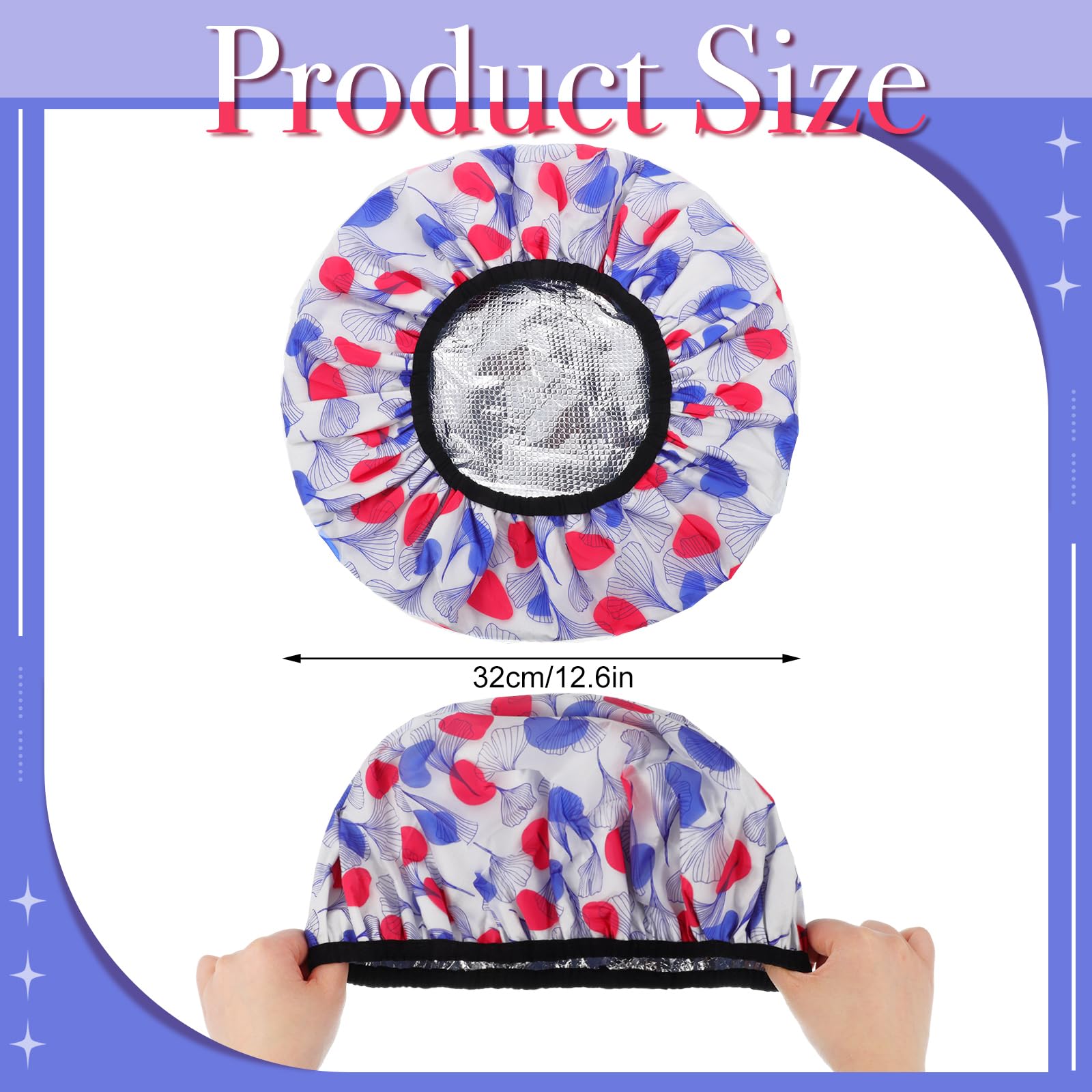 2 Pcs Deep Conditioning Cap, Double Layer Heat Cap Steam Cap Processing Caps Shower Cap For Natural Hair Deep Conditioning