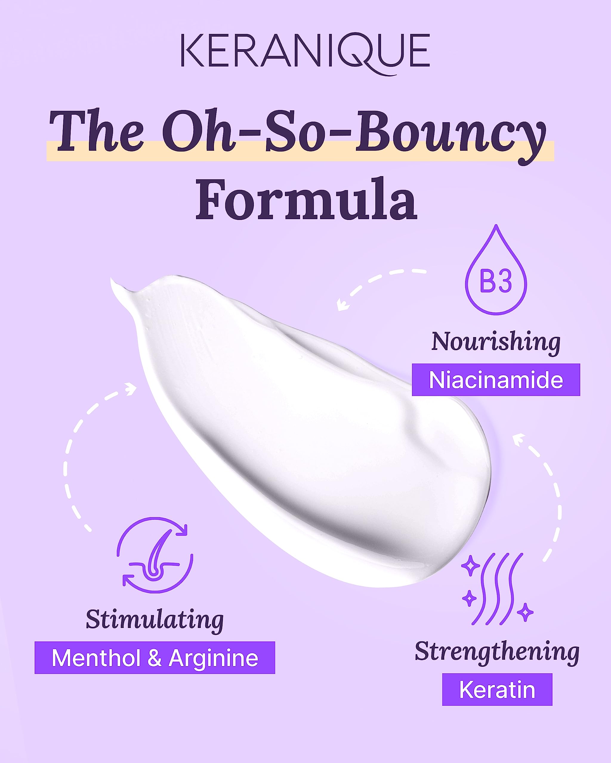 Keranique Volumizing Keratin Conditioner for Thinning Hair, Hair Regrowth | Keratin Amino Complex, Free of Sulfates, Dyes and Pa