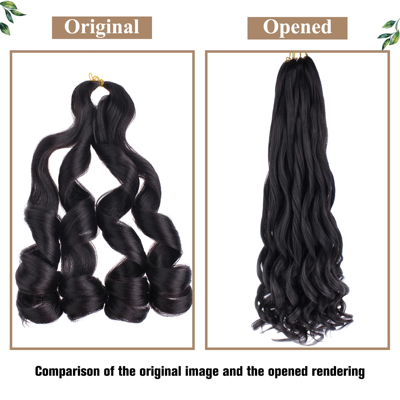 Cookoo 18 Inch 9 Pack French Curly Braiding Hair 1B Soft Bouncy Braids Hair 65G/Pack Premium Curly Braiding Hair French Curls Sy
