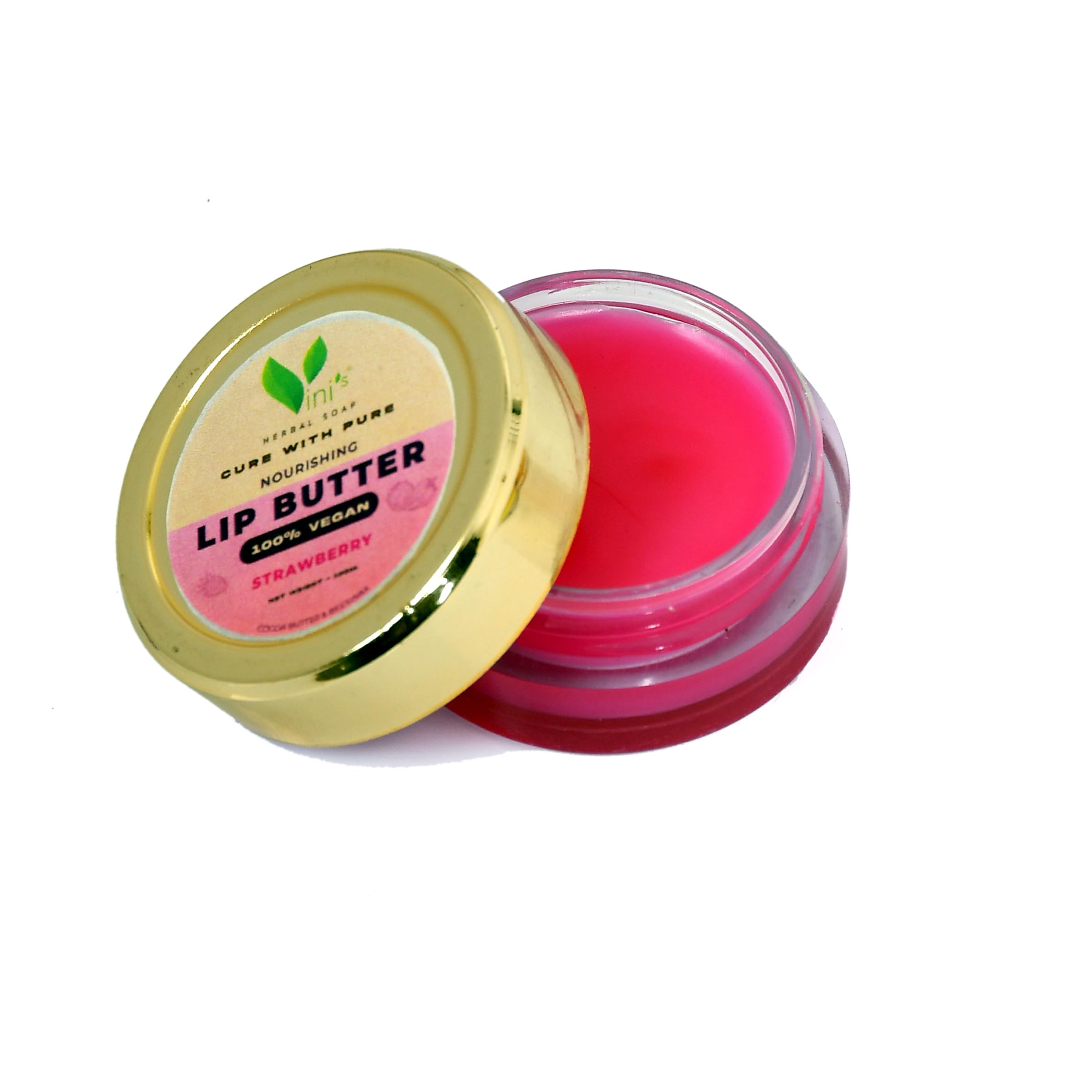 Strawberry Lip Balm | Nourishing Lip Balm | Moisturizer For Dry And Chapped Lips, Enriched With Cocoa Butter, Almond Oil & Straw