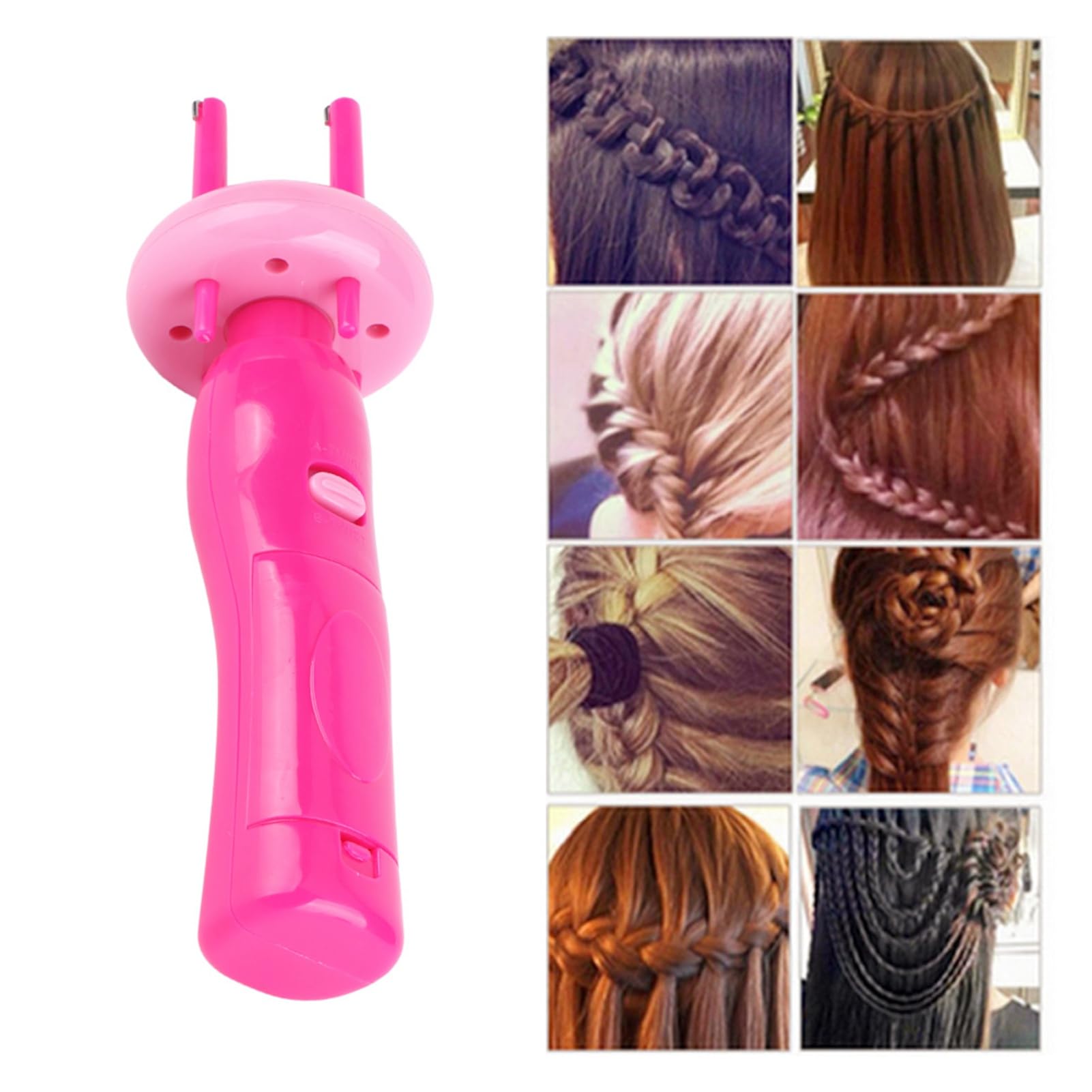 JTLB Hair Braider Machine, Automatic Hair Styling Tool for Quick Braiding, Safe Plastic and Resin Material, Lightweight and Port