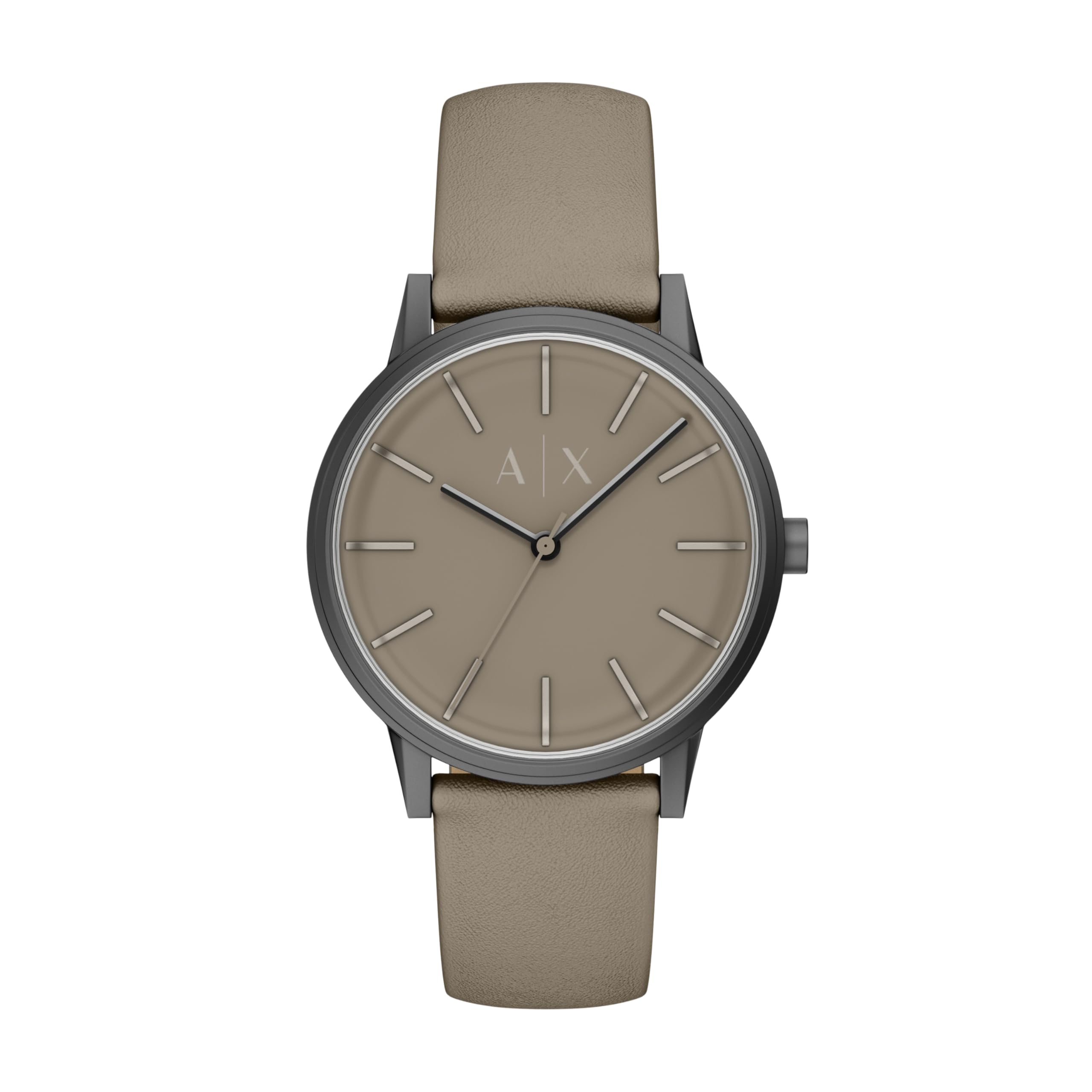 Armani Exchange Grey Quartz Leather Watch Ax2766