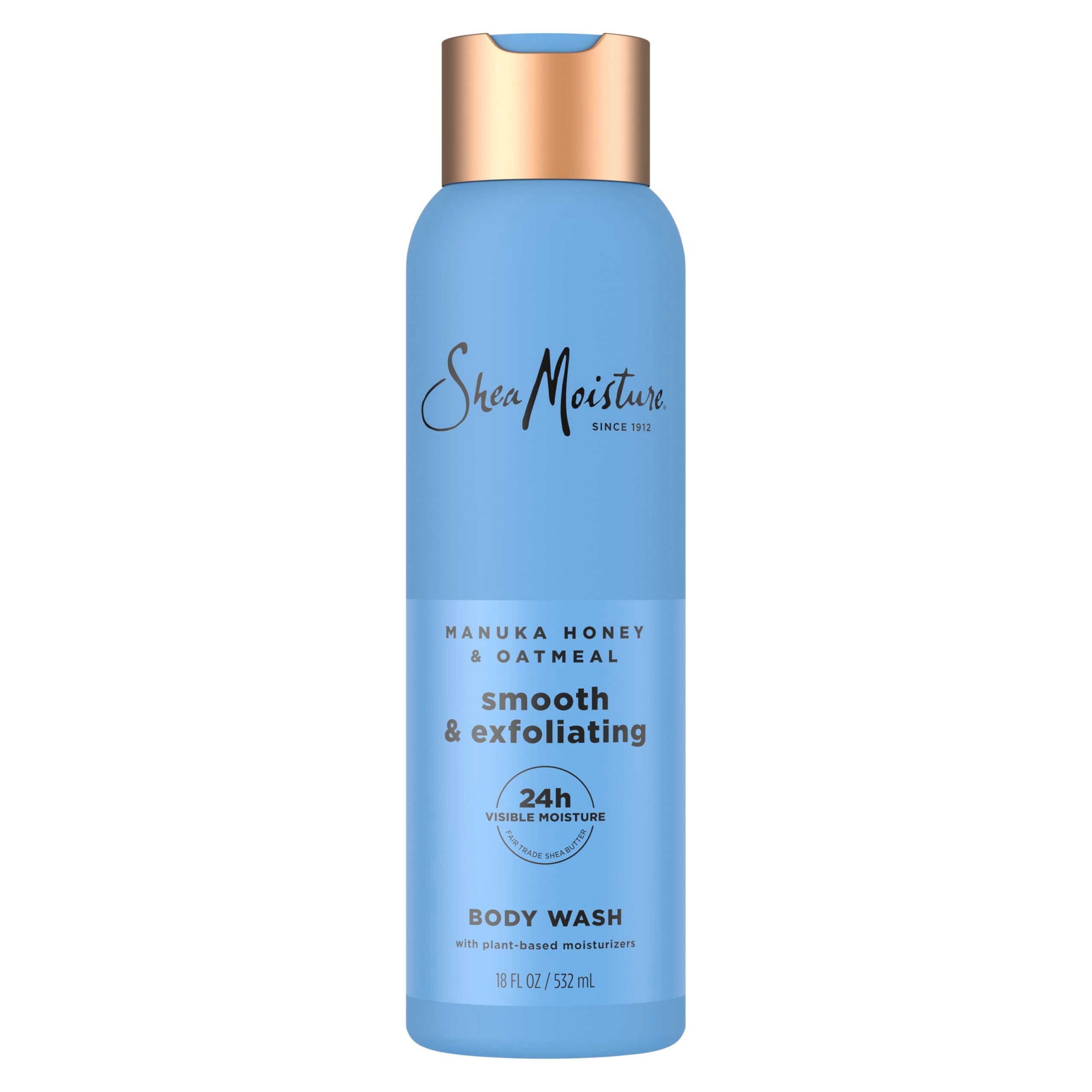 SheaMoisture Manuka Honey Oatmeal Body Wash Smooth & Exfoliating Smooth and Exfoliating body wash for 24H Visible Moisture for H