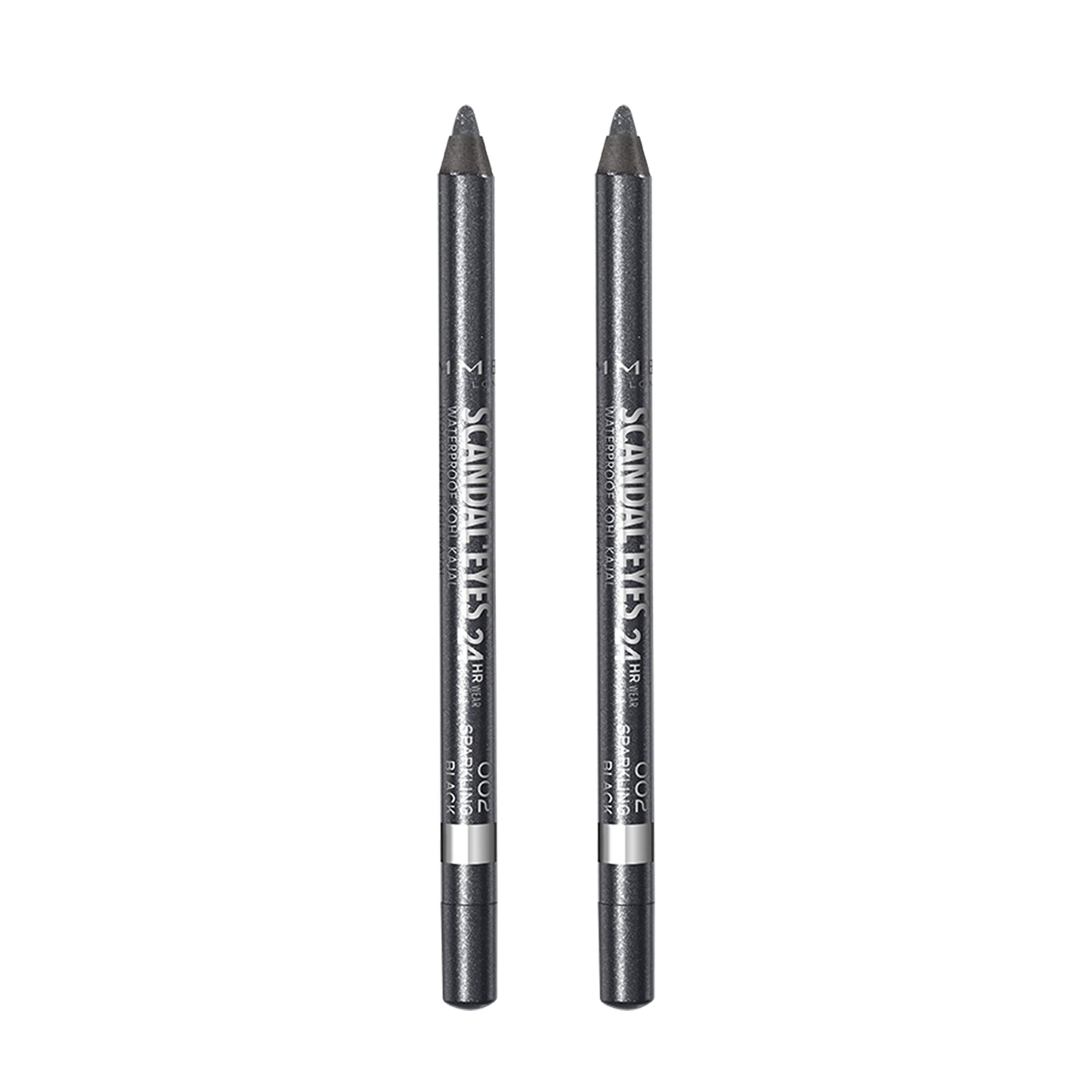Rimmel Scandaleyes Waterproof Kohl Kajal Liner, Black, 0.04 Ounce (Pack Of 2)