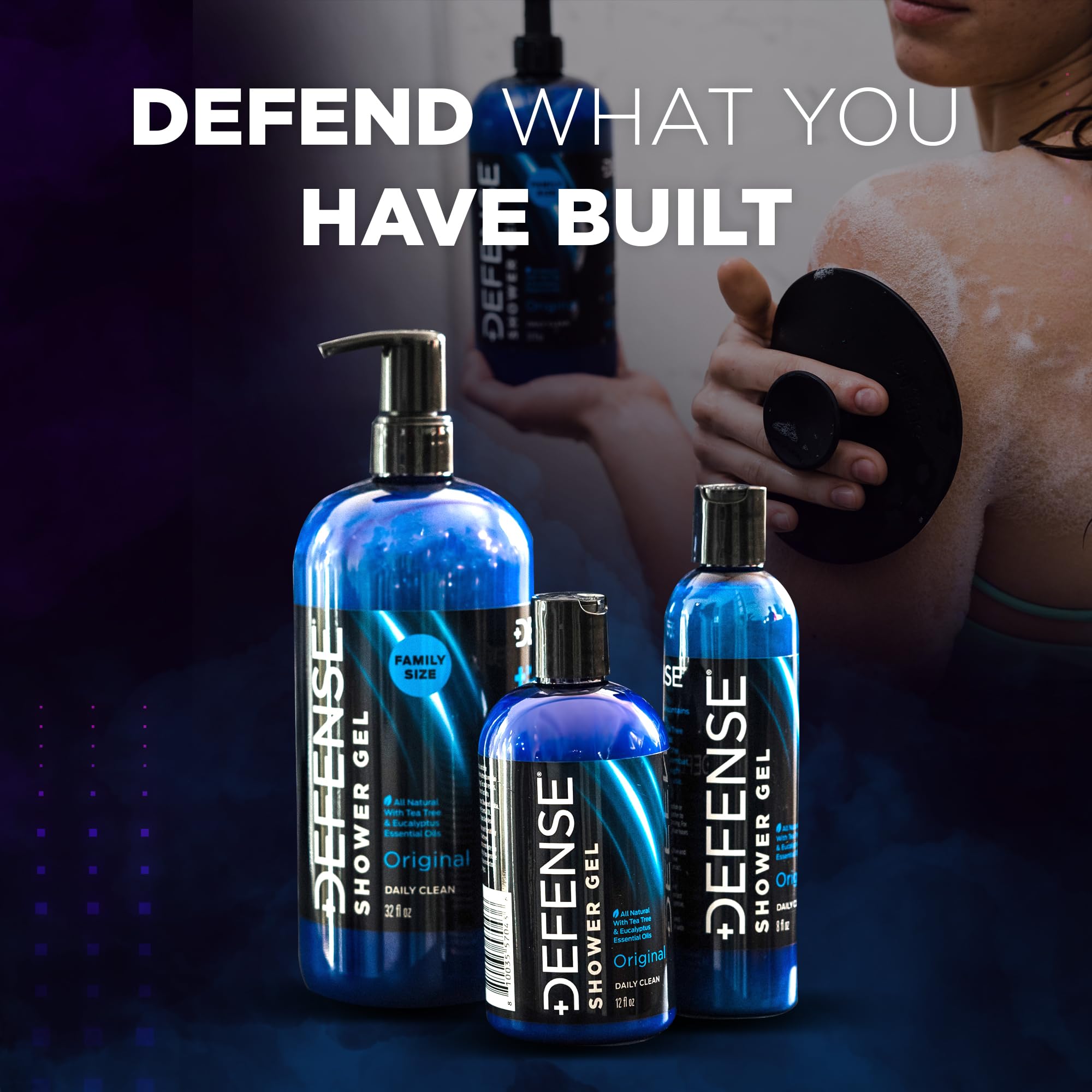 Defense Soap Organic Tea Tree Body Wash  All Natural Shower Gel With Tea Tree Oil, Eucalyptus Oil, And Aloe Vera. Wrestling Insp