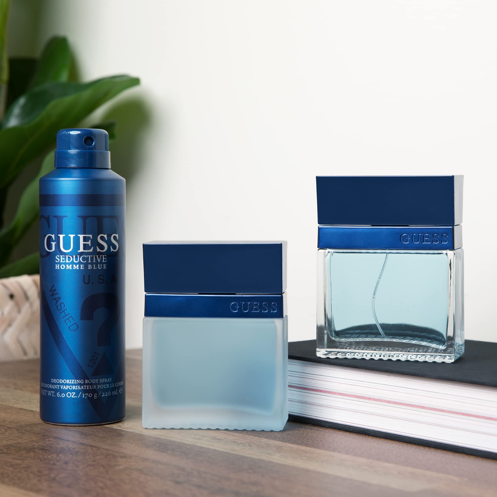 Guess Seductive Blue Men/Homme Eau De Toilette Cologne Spray For Men, 1.7 Fl. Oz.