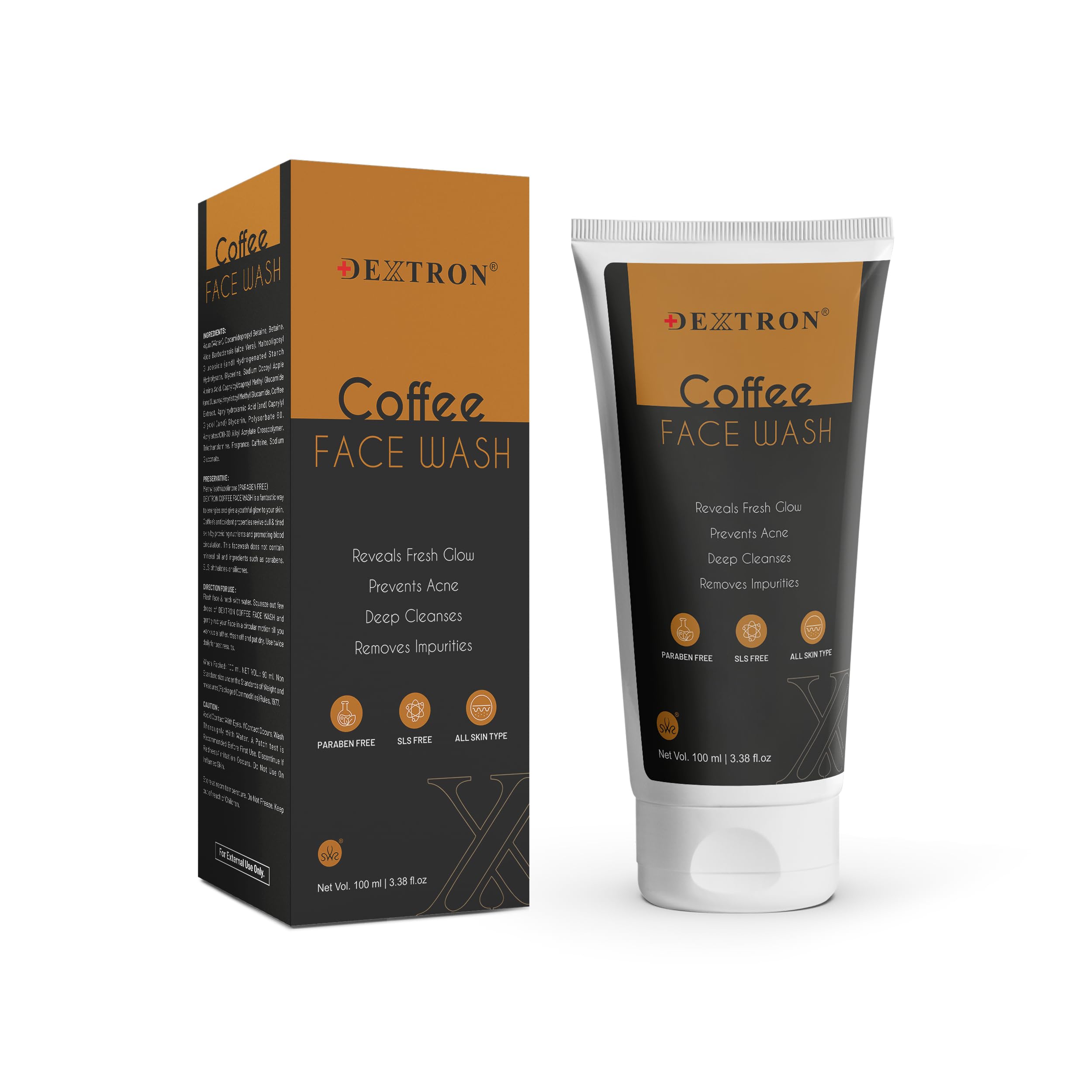 Coffee Face Wash | Paraben & Sls Free | Gentle Daily Cleanser For All Skin Types | 100 Ml