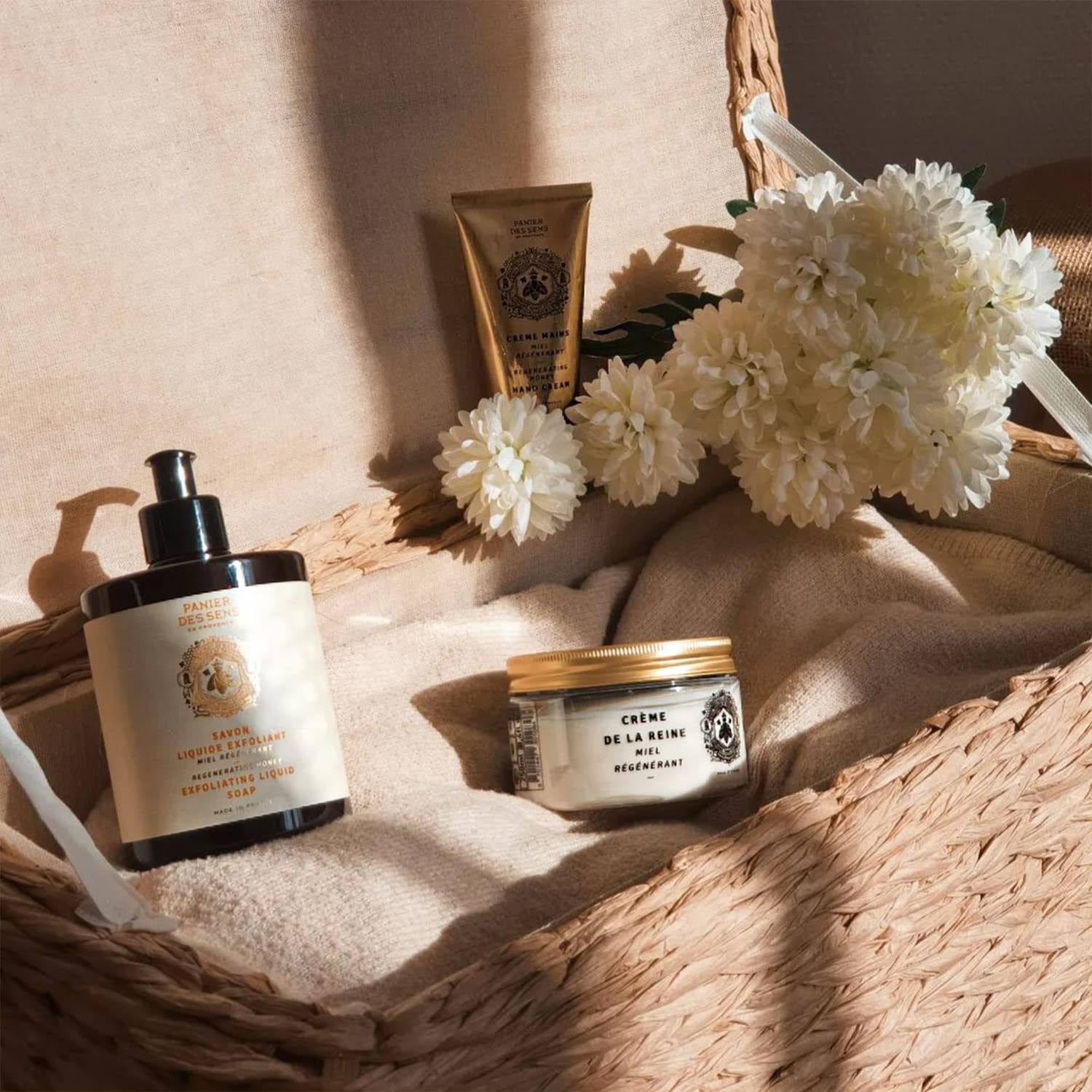 Panier Des Sens - Marseille Liquid Hand Wash - Honey Exfoliating Hand Soap - Moisturizing Soap With Coconut Oil - Bathroom & Kit