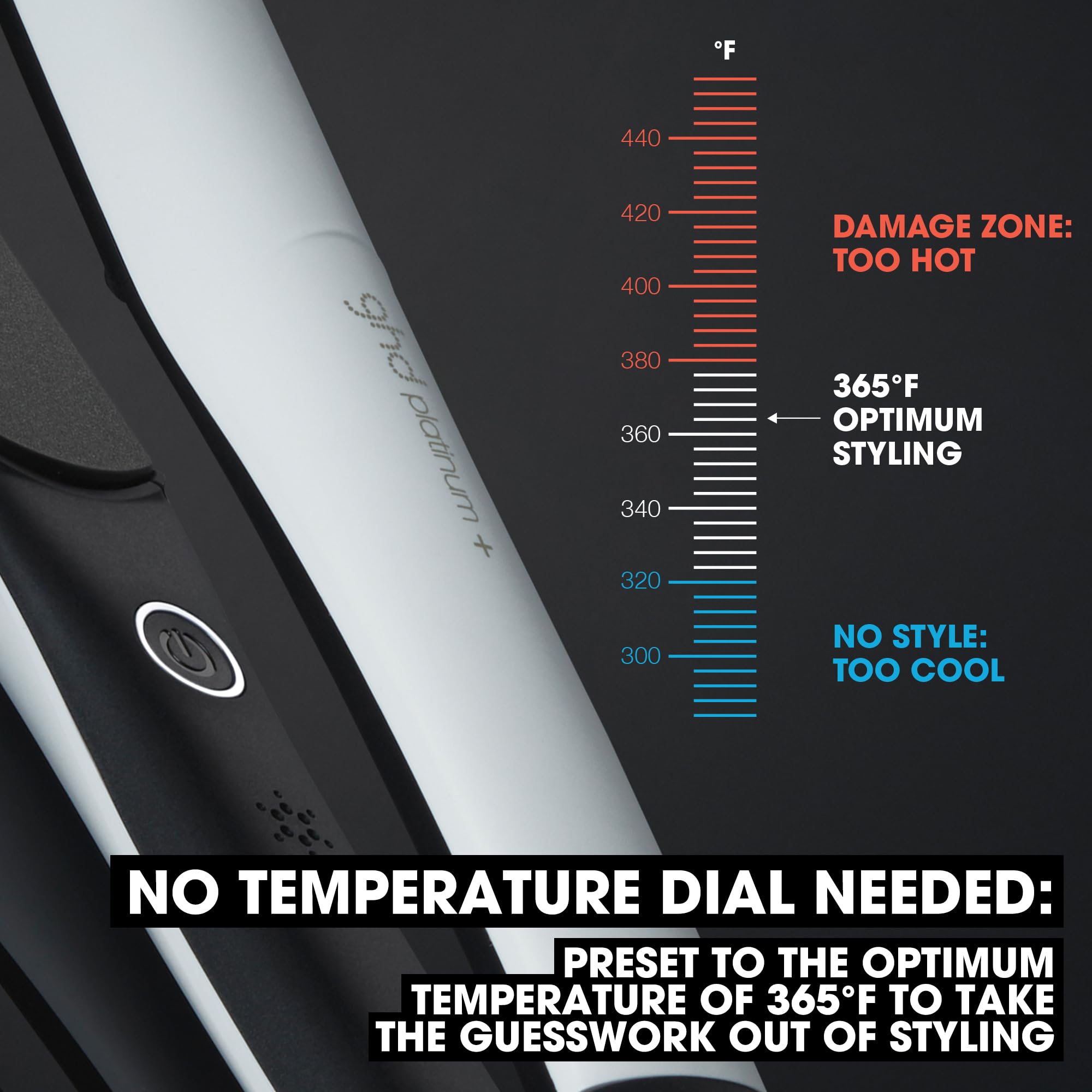 Ghd Platinum+ Styler - 1'' Flat Iron Hair Straightener, Professional Ceramic Hair Styling Tool For Stronger Hair, More Shine, &