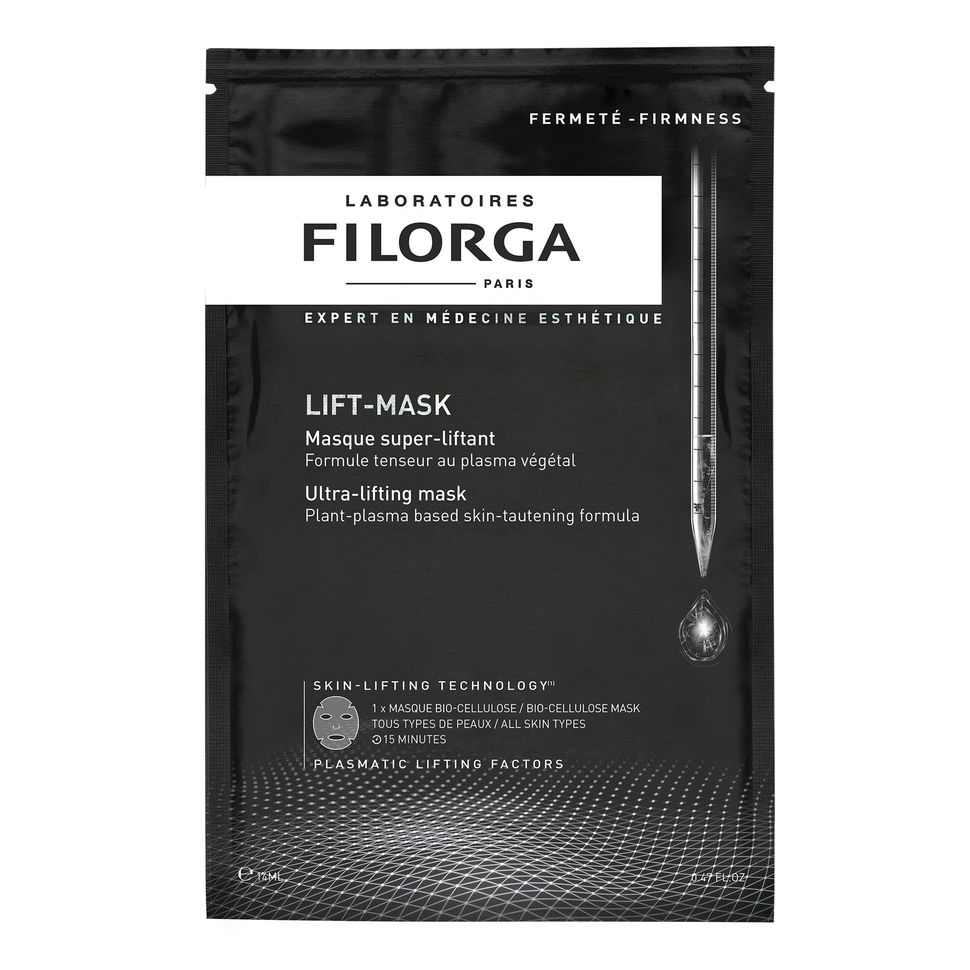 Filorga Lift-Mask, Anti-Aging Sheet Mask with Hyaluronic Acid, Collagen, & Antioxidant Polyphenols for Lifted & Plumped Skin, 0.