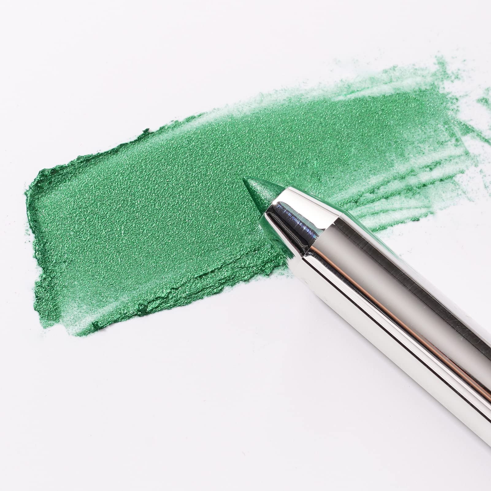 Yes.Eye Do Eyeliner Pencil Green, Retrractable Gel Eyeliner Pen With Sharpener, Glitter Creamy Eye Liner For Winged Eye Look, Wa