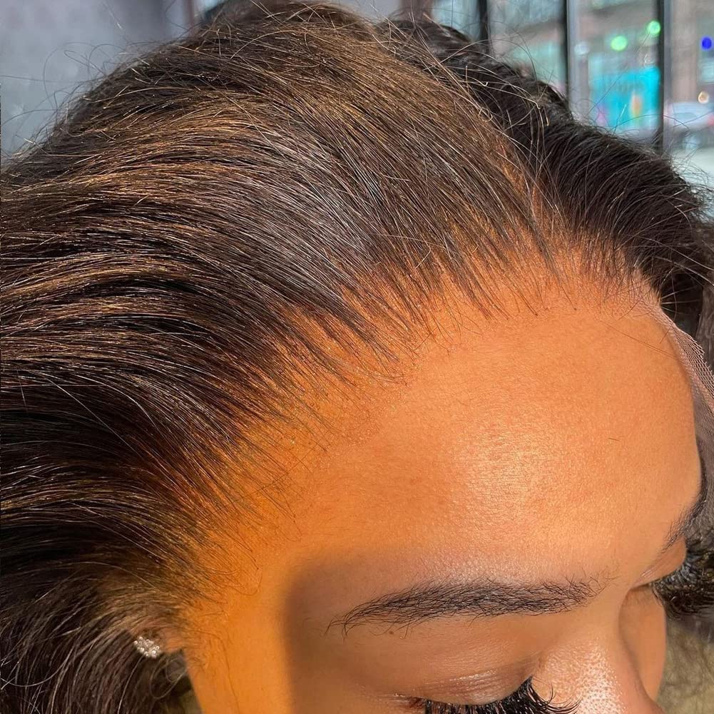 BEEOS 13x4 Full Frontal HD Lace Wig 250% Density 0.10mm Ultra-thin Invisible Lace Human Hair Body Wave Wig Pre Plucked Hairline 