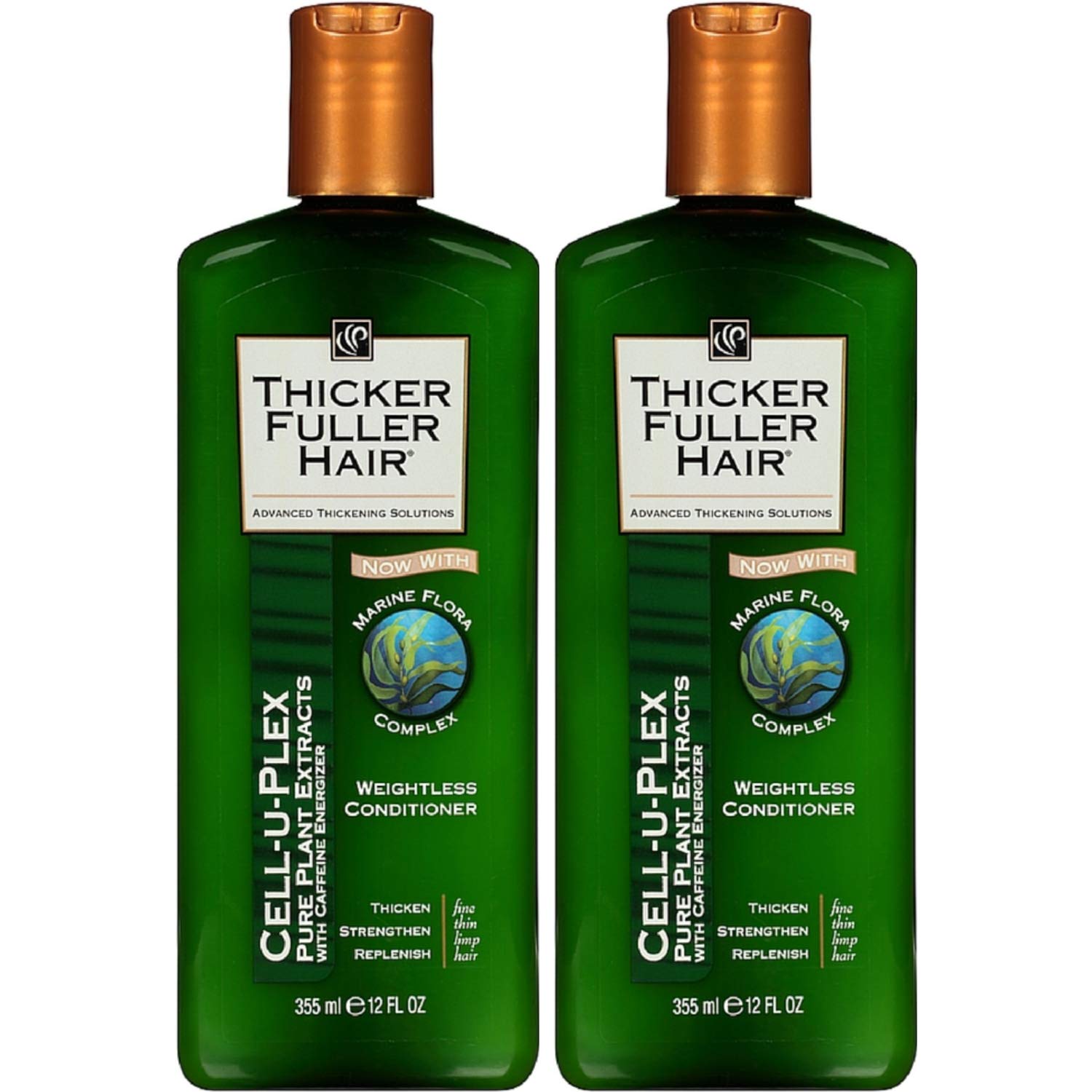 Thicker Fuller Hair Weightless Conditioner Cell-U-Plex, 12oz (2 Pack) - Nourishing Formula for Thicker, Fuller Hair