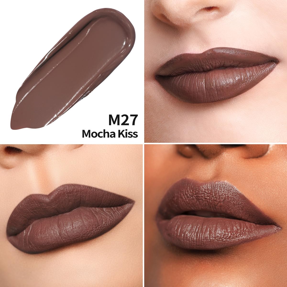 Oulac Matte Liquid Brown Lipstick For Women, Long Lasting Lipstick Waterproof Lip Stain, No Transfer, Creamy High Pigmented Form
