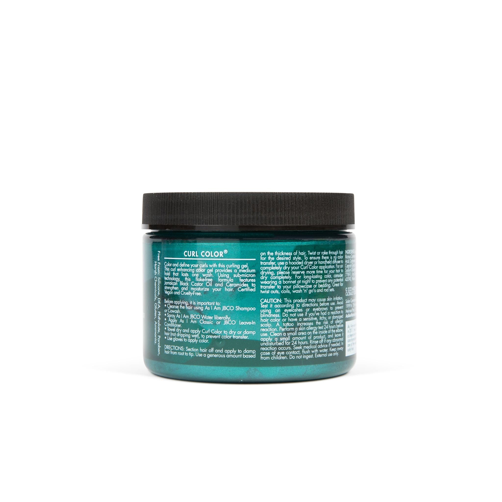 As I Am Curl Color - Dark Teal - 6 Ounce - Color & Curling Gel - Temporary Color - Medium Hold - Vegan & Cruelty Free
