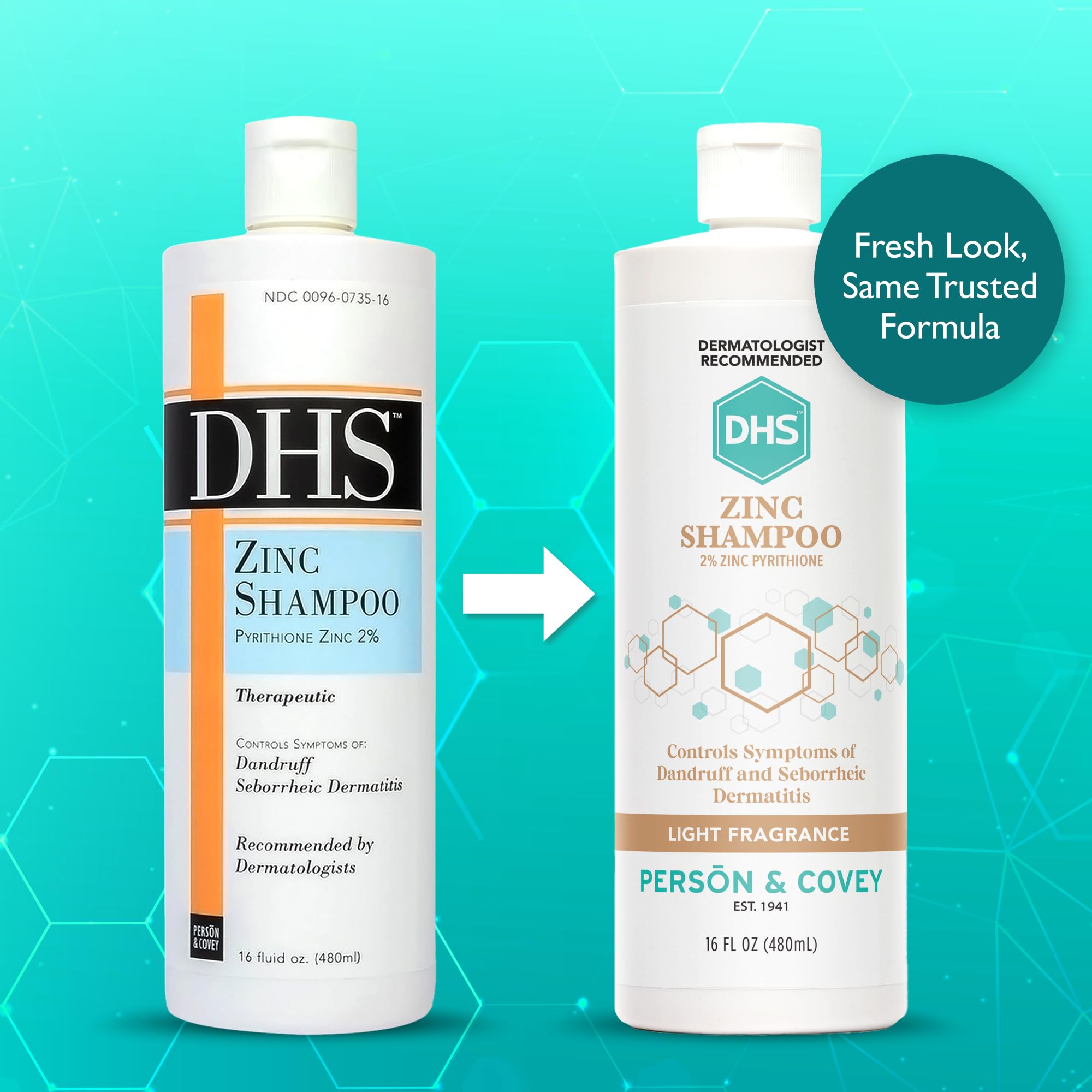 Dhs Zinc Shampoo, 16 Oz (Pack Of 2)