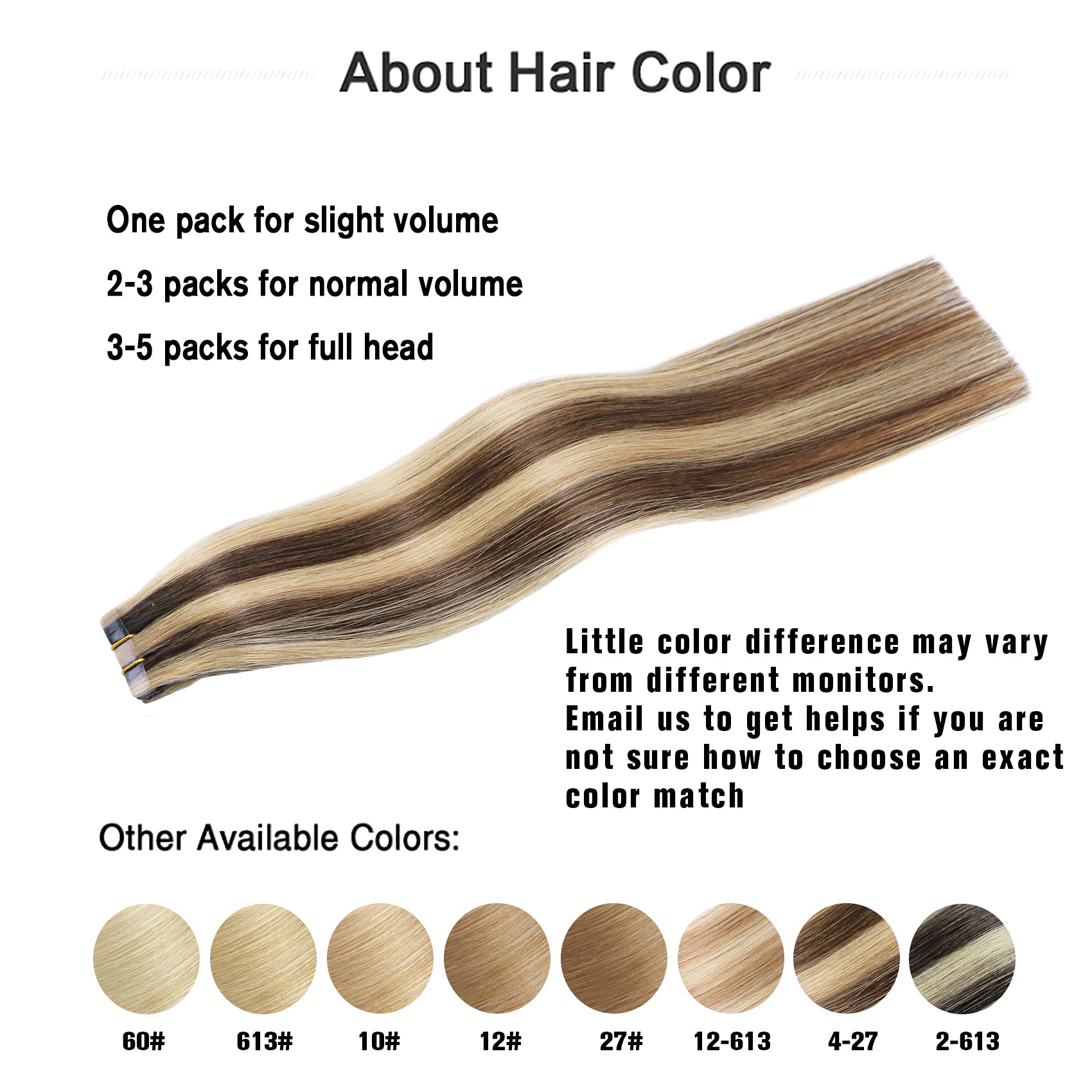 Aison Tape In Hair Extensions 4P27 Medium Brown/Dark Blonde 100% Remy Human Hair Extensions Silky Straight For Fashion Women 20