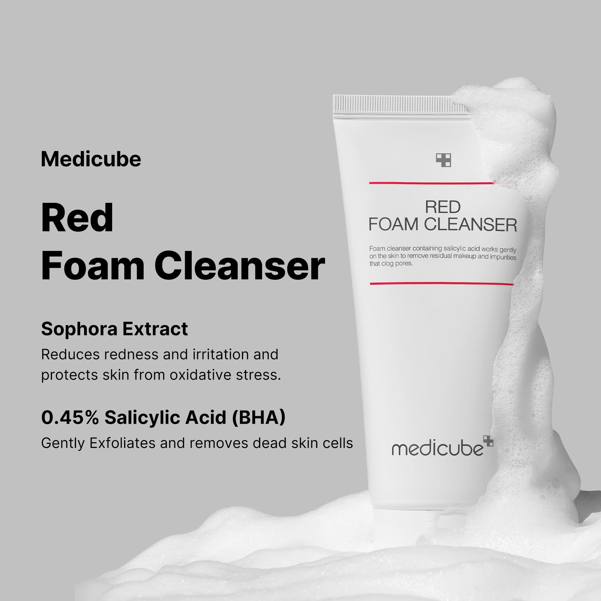 Medicube Red Foam Cleanser - Deeply Cleanses, Remove Impurities, Control Sebum, | Korean Skincare