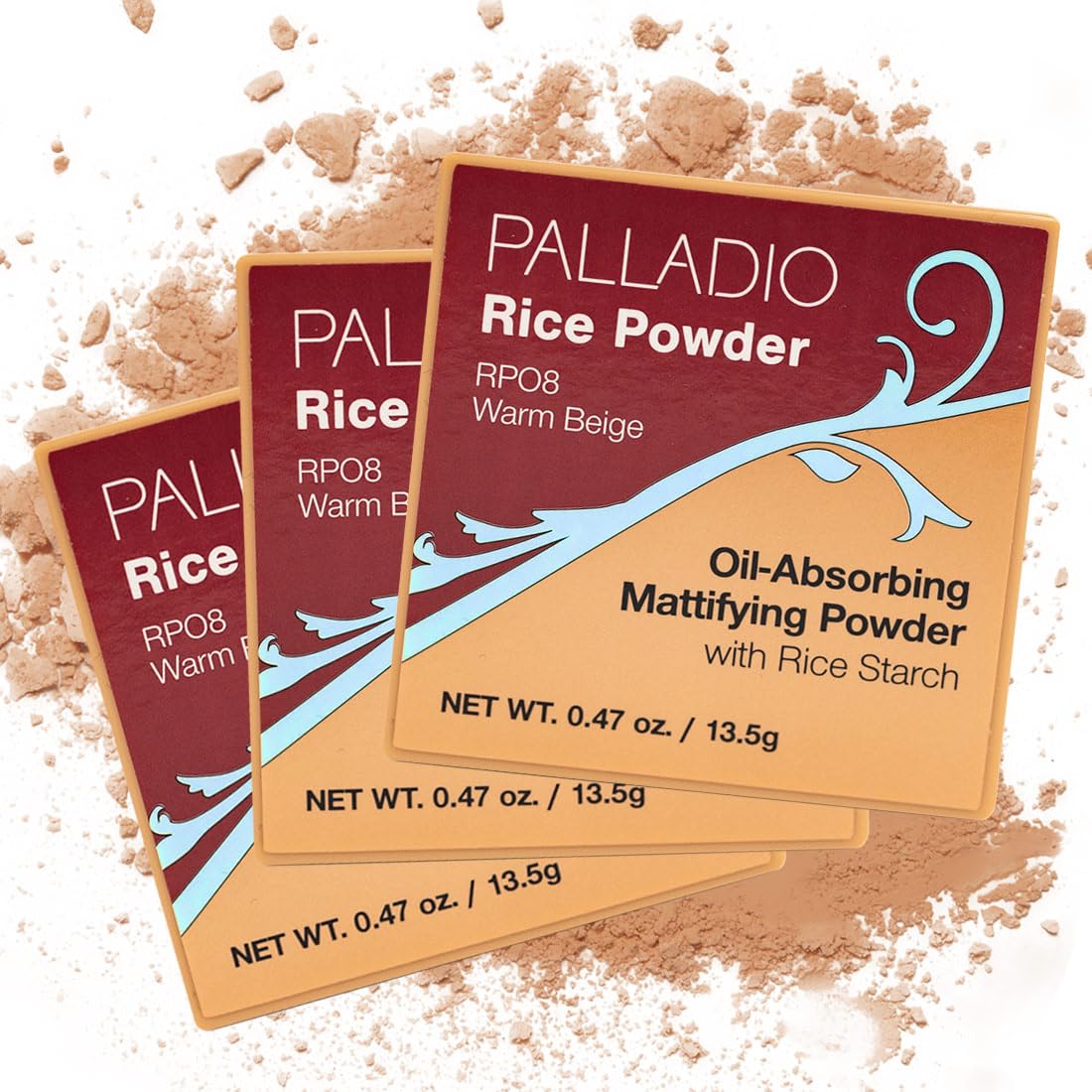 Palladio Rice Powder, Loose Setting Powder, Absorbs Oil, Leaves Face Looking and Feeling Smooth, Helps Makeup Last Longer For a