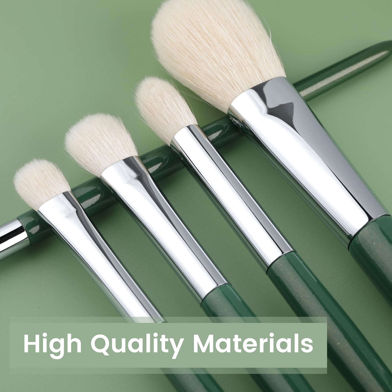 Natural Goat Hair Makeup Brushes Set Labeled 9 Piece Face And Eye Brush Set Ultra Soft Hair Foundation, Concealer, Blush, Contou